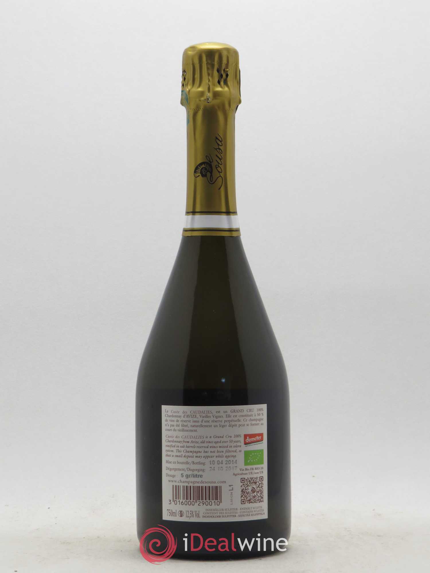 Cuvée des Caudalies Grand Cru Extra-Brut De Sousa Grand Cru Extra Brut Blanc de Blancs - Lot de 1 bouteille - 1