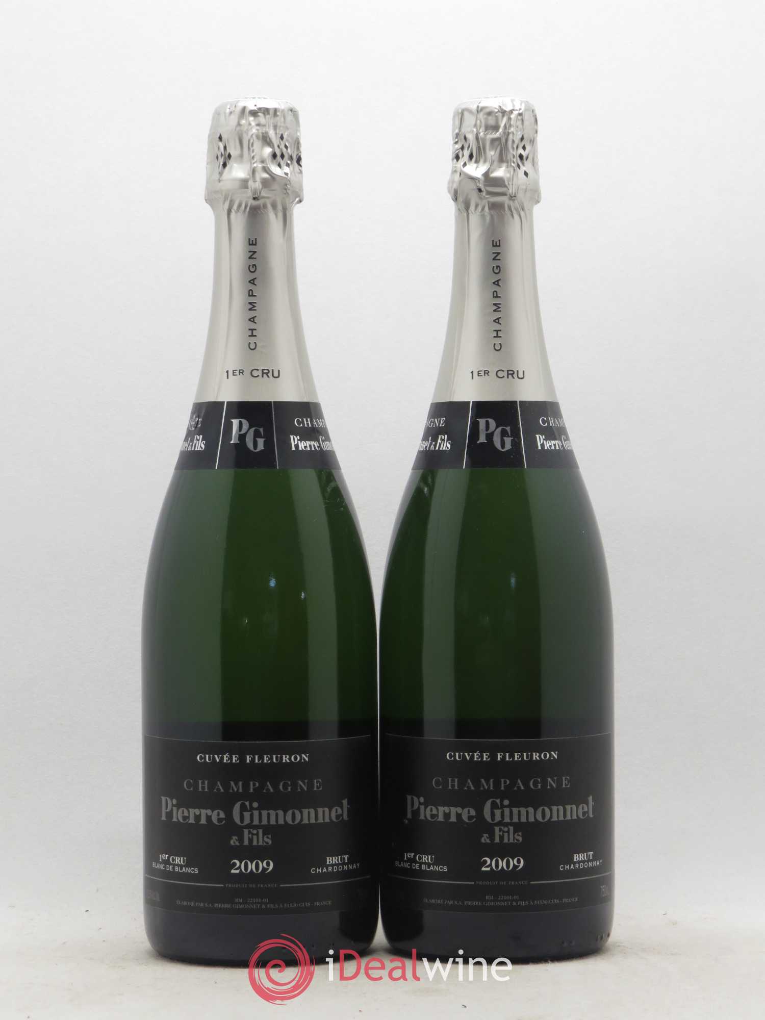 Fleuron Pierre Gimonnet Premier Cru Brut Blanc de Blancs 2009 - Posten von 2 Flaschen - 0