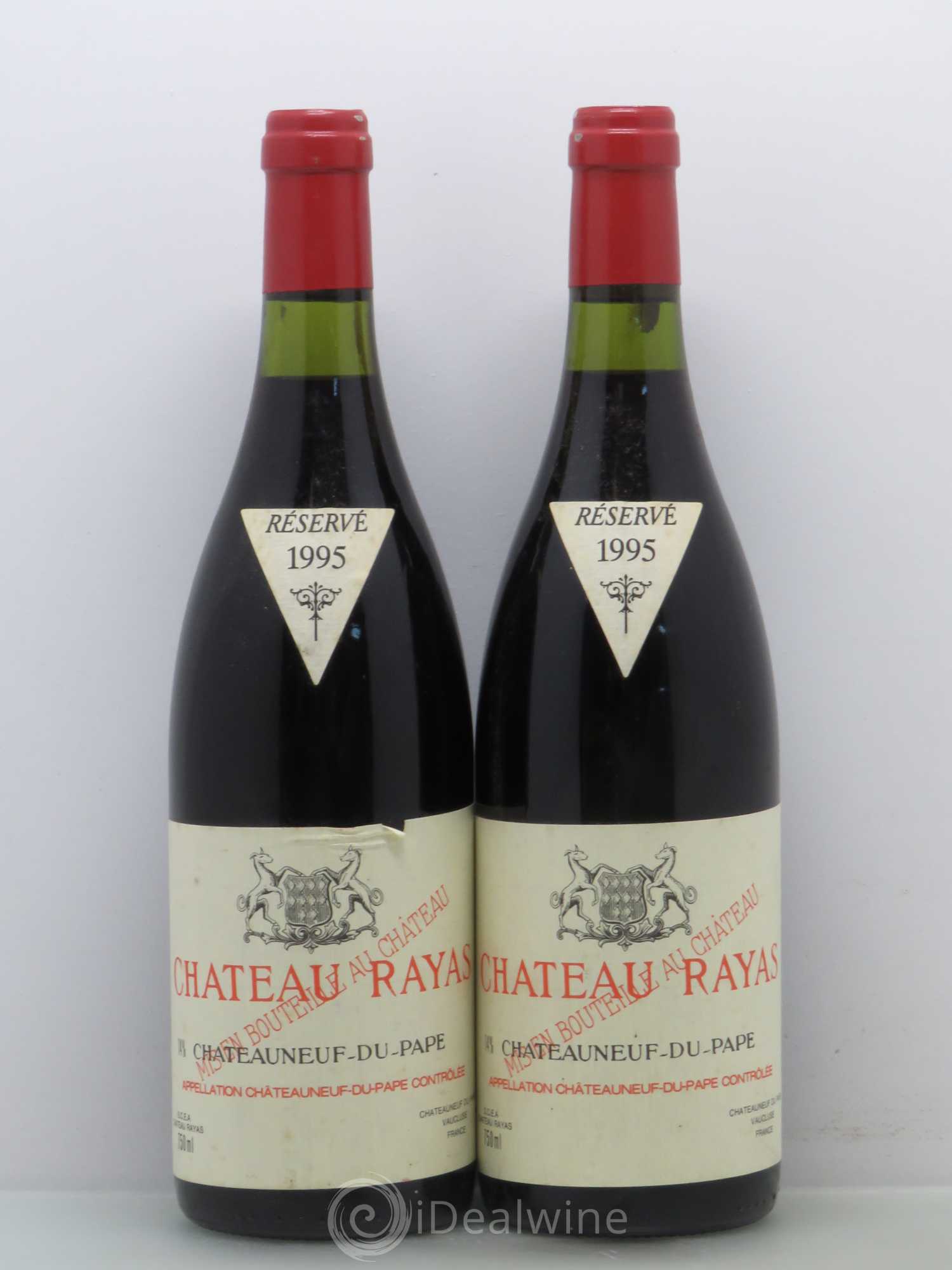 Châteauneuf-du-Pape Château Rayas Emmanuel Reynaud 1995 - Lot de 2 bouteilles - 0