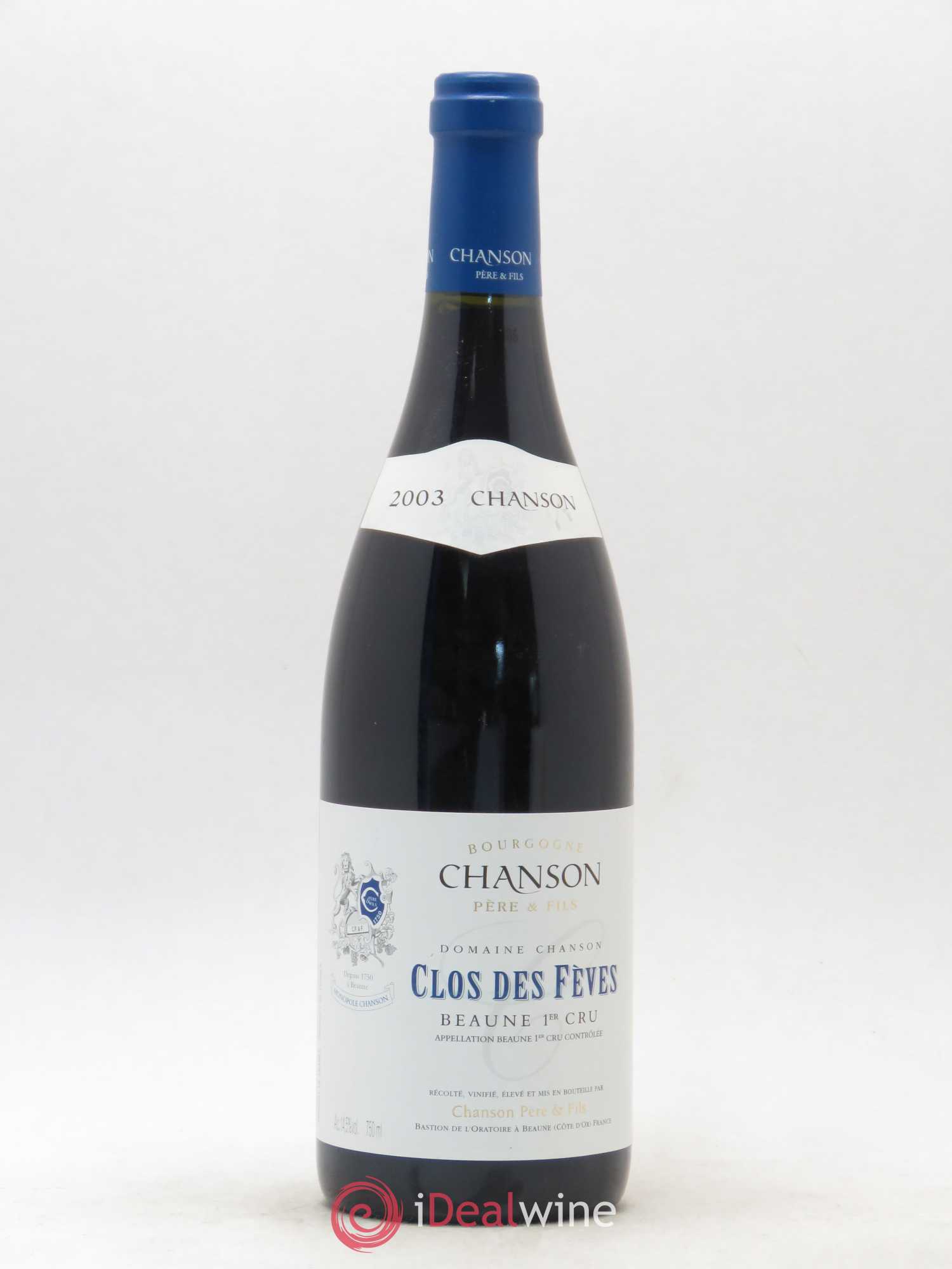Beaune 1er Cru Clos des Fèves Chanson Père & Fils 2003 - Posten von 1 Flasche - 0