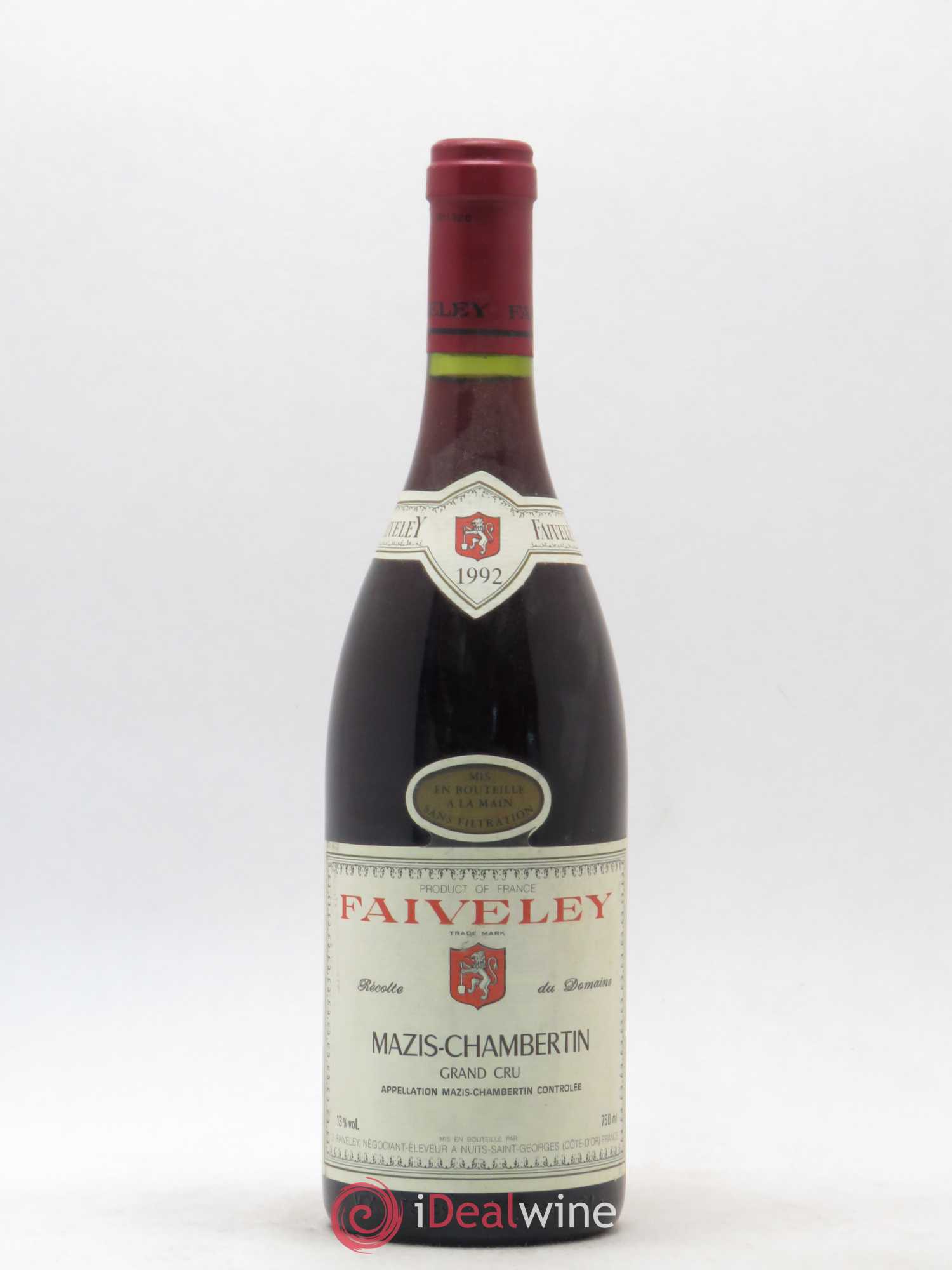 Mazis-Chambertin Grand Cru Faiveley 1992 - Lot de 1 bouteille - 0