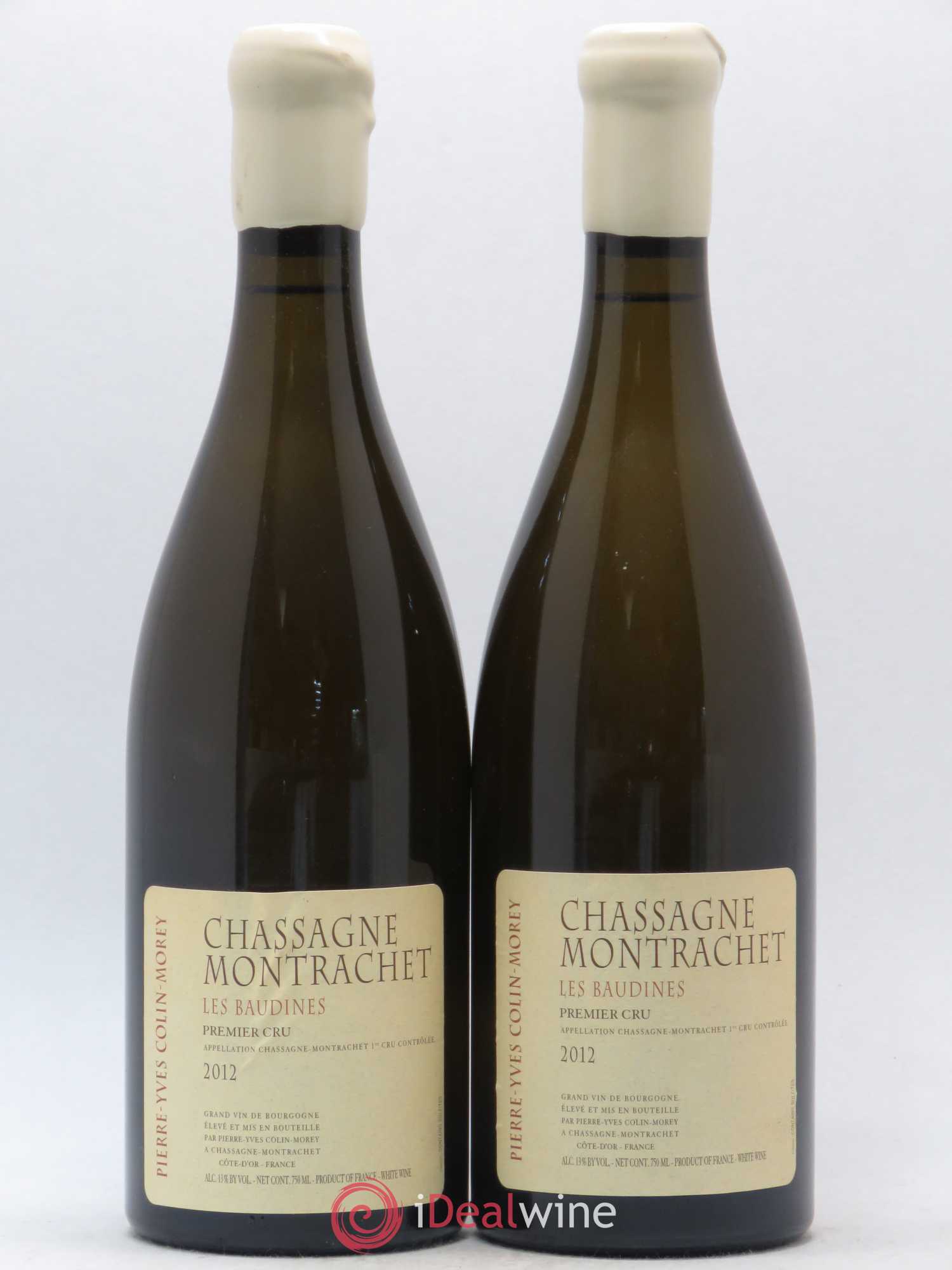 Chassagne-Montrachet 1er Cru Les Baudines Pierre Yves Colin Morey 2012 - Posten von 2 Flaschen - 0