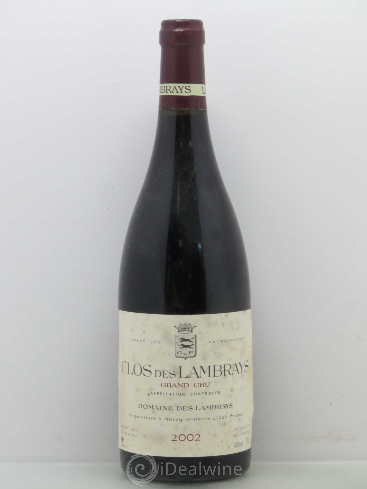 Clos des Lambrays Grand Cru Domaine des Lambrays 2002 - Lot de 1 bouteille - 0