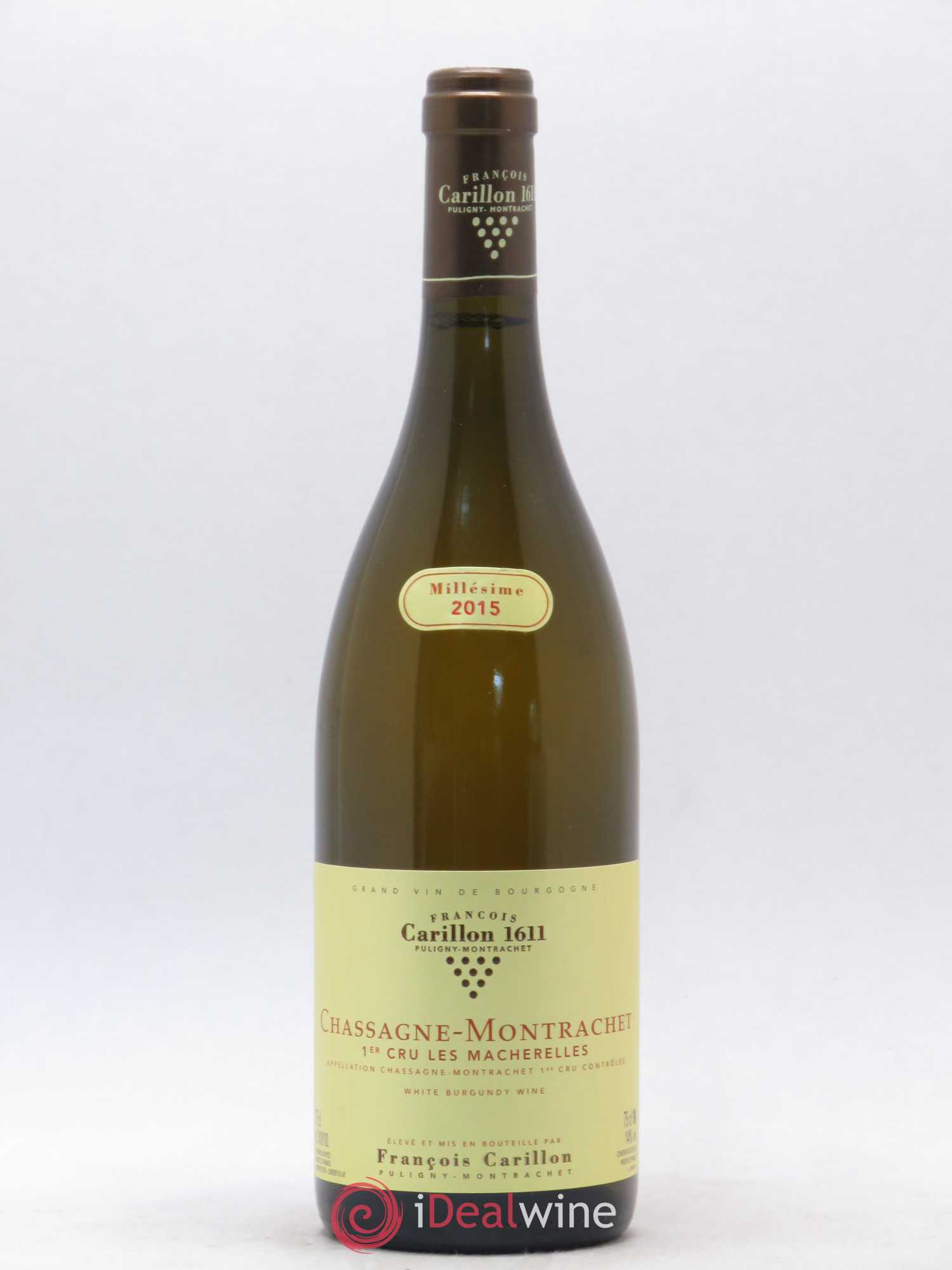 Chassagne-Montrachet 1er Cru Les Macherelles François Carillon 2015 - Posten von 1 Flasche - 0
