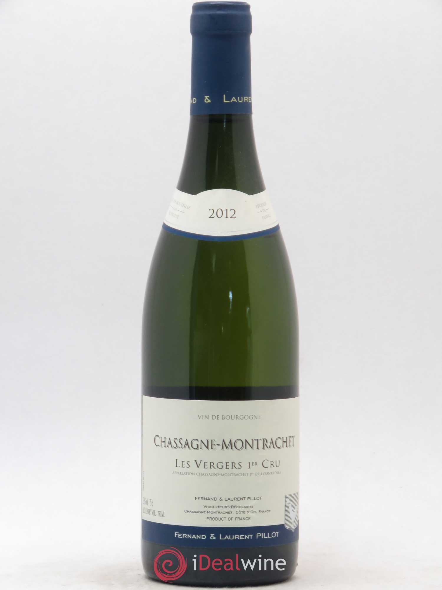 Chassagne-Montrachet 1er Cru Les Vergers Fernand et Laurent Pillot 2012 - Lotto di 1 bottiglia - 0