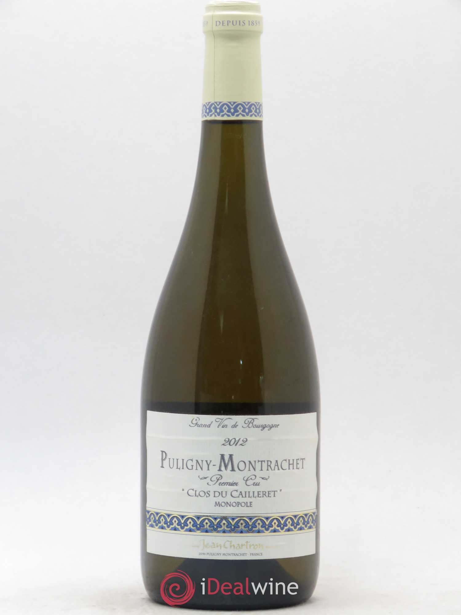 Puligny-Montrachet 1er Cru Clos du cailleret Jean Chartron (Domaine) 2012 - Lot de 1 bouteille - 0