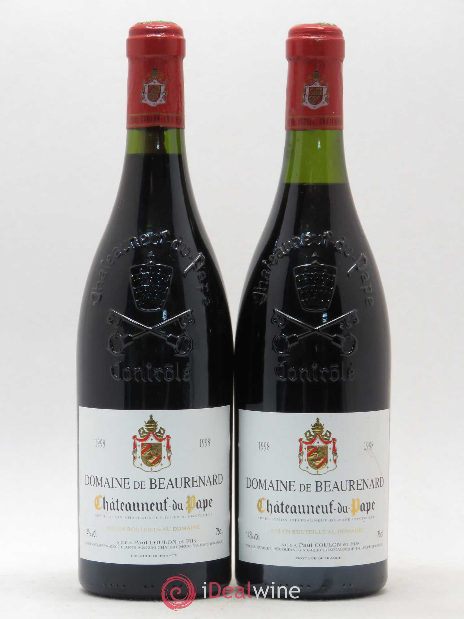 Châteauneuf-du-Pape Beaurenard (Domaine de) 1998 - Lot de 2 bouteilles - 0