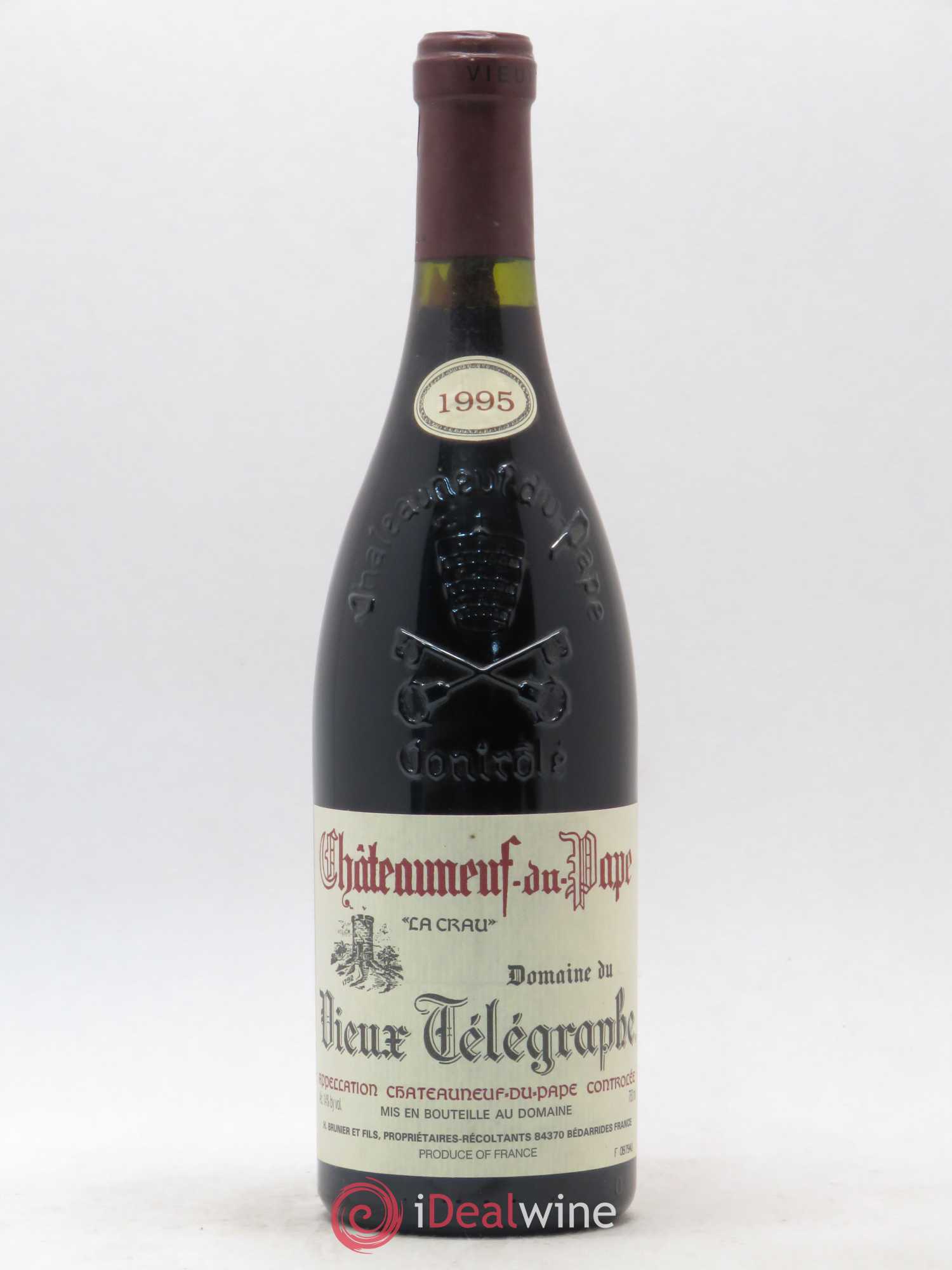 Châteauneuf-du-Pape Vieux Télégraphe (Domaine du) Vignobles Brunier 1995 - Lot de 1 bouteille - 0