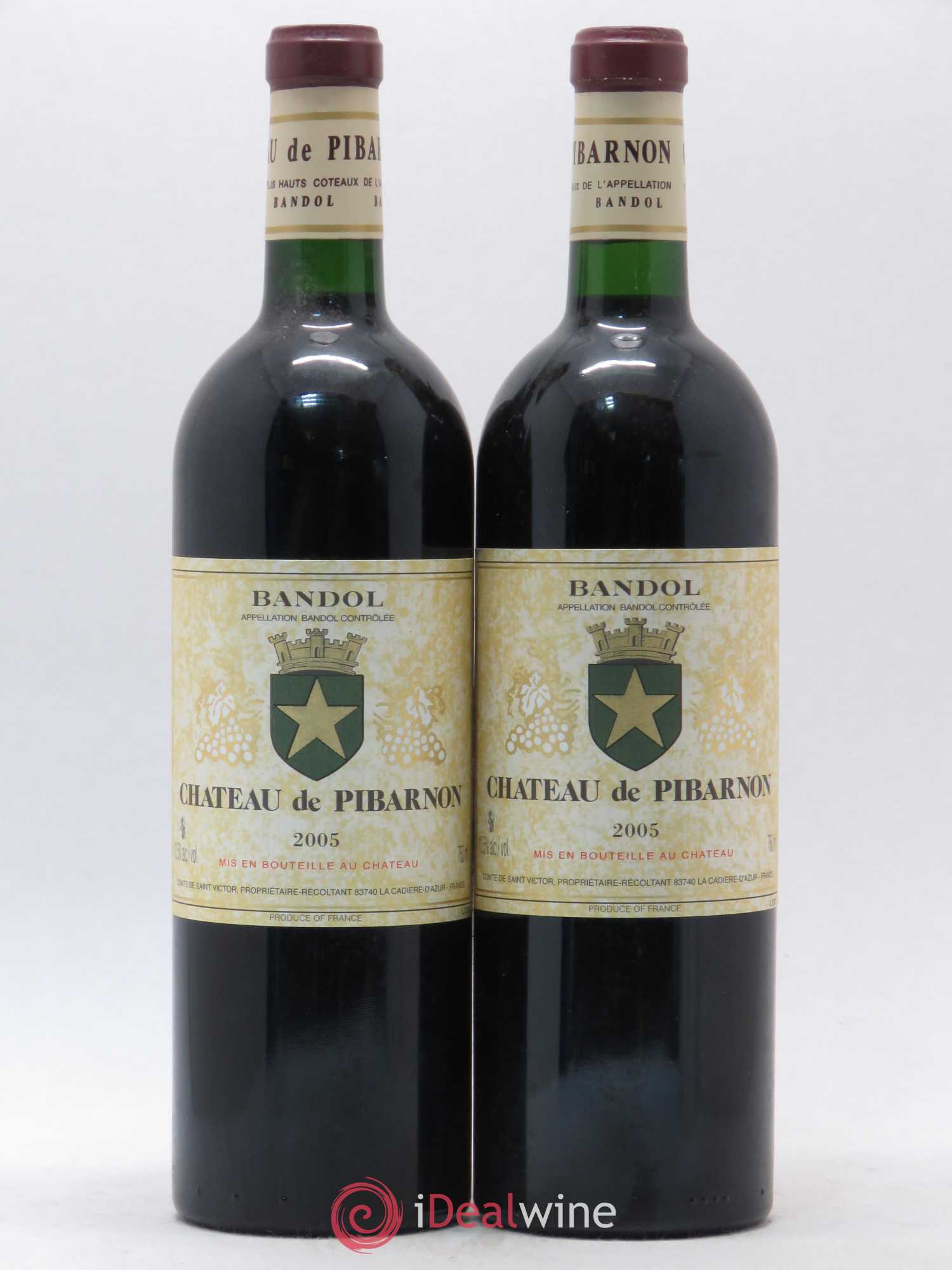 Bandol Château de Pibarnon Comte de Saint-Victor 2005 - Lot de 2 bouteilles - 0