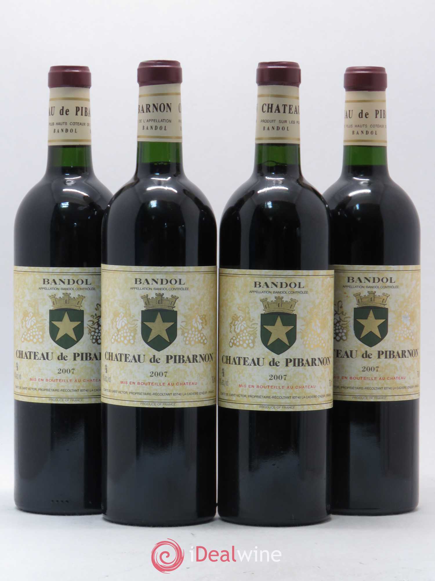 Bandol Château de Pibarnon Comte de Saint-Victor 2007 - Lot de 4 bouteilles - 0
