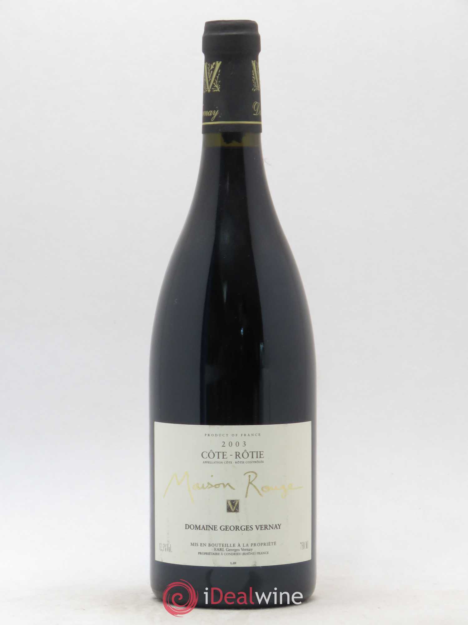Côte-Rôtie Maison Rouge Georges Vernay 2003 - Lot de 1 bouteille - 0