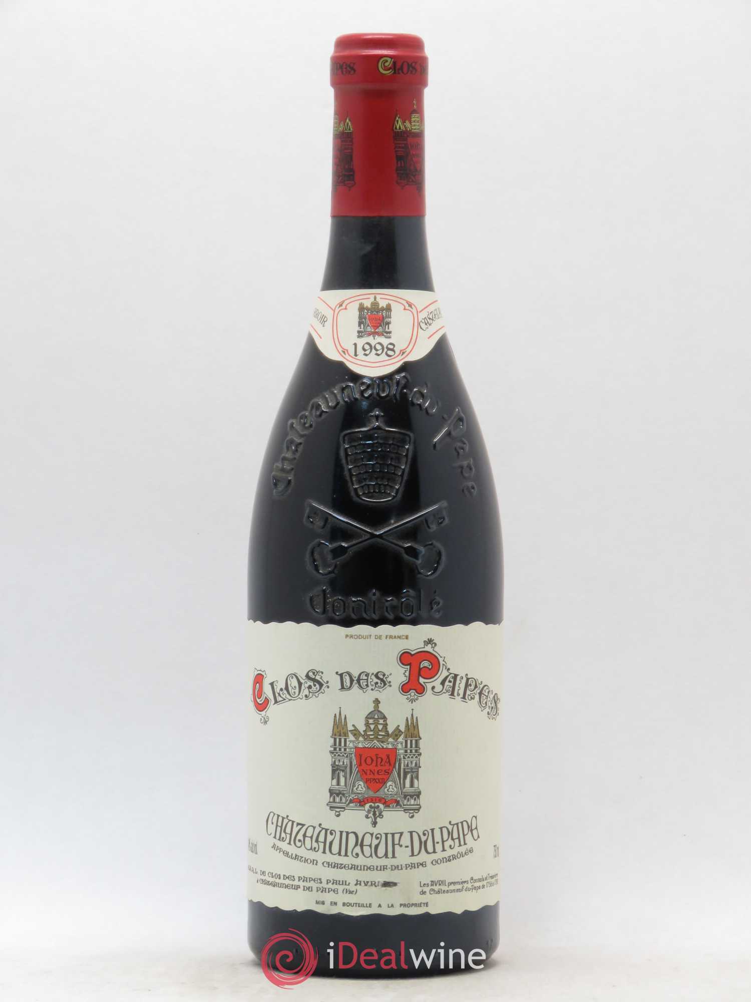Châteauneuf-du-Pape Clos des Papes - Paul Avril 1998 - Lot de 1 bouteille - 0