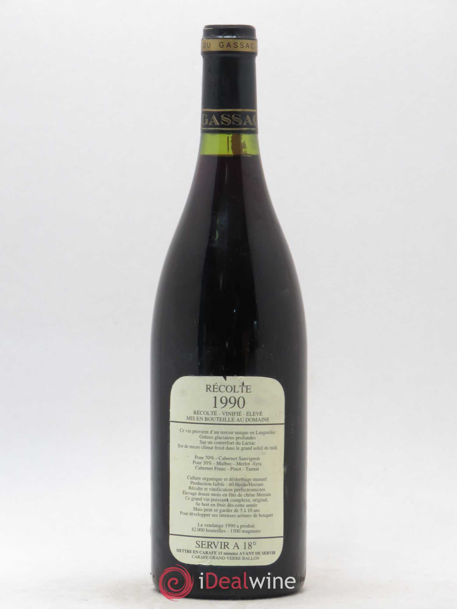 Saint-Guilhem-le-Désert - Cité d'Aniane Mas Daumas Gassac Famille Guibert de La Vaissière 1990 - Lot de 1 bouteille - 1