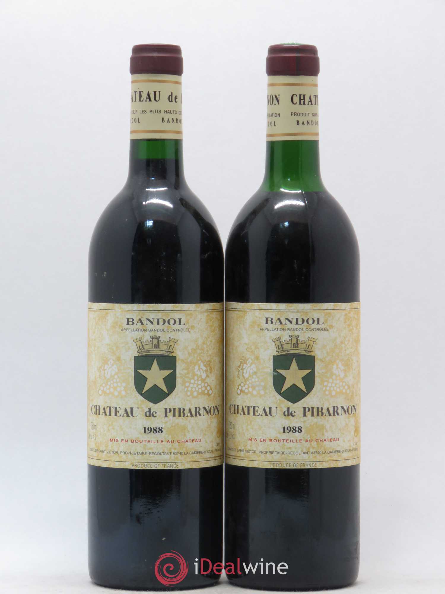 Bandol Château de Pibarnon Comte de Saint-Victor 1988 - Lot de 2 bouteilles - 0