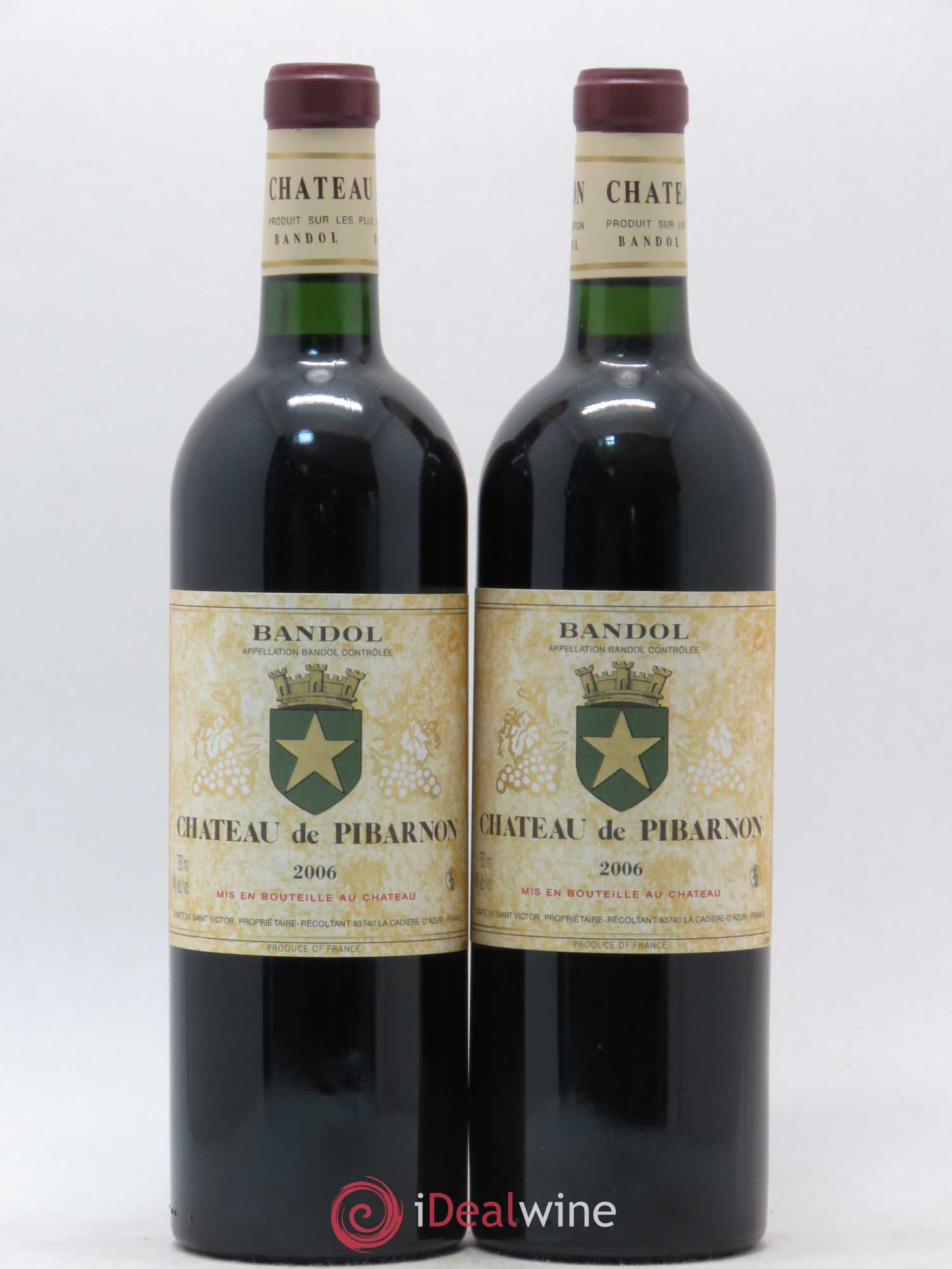 Bandol Château de Pibarnon Comte de Saint-Victor 2006 - Lot de 2 bouteilles - 0