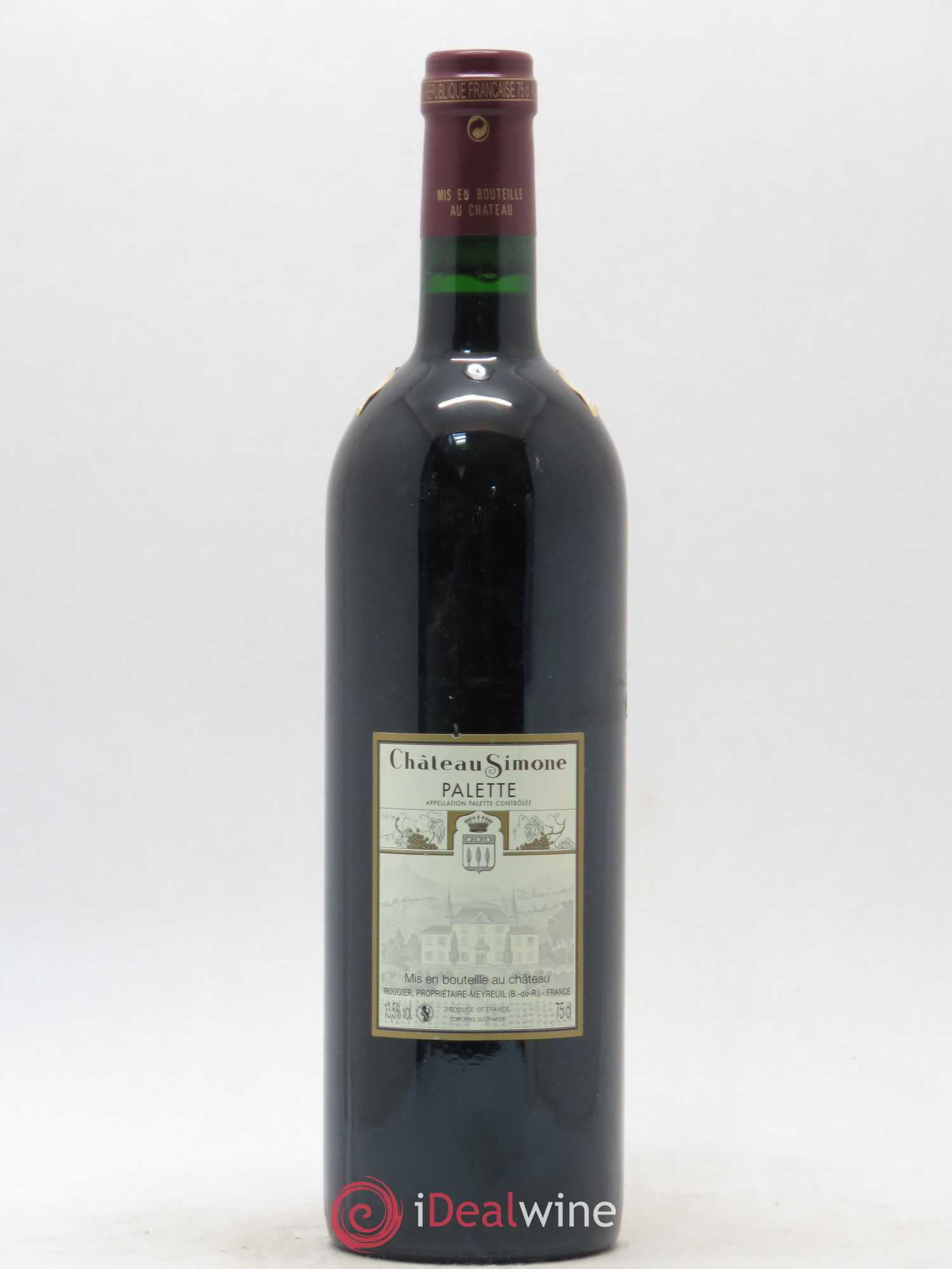 Palette Château Simone Famille Rougier 2007 - Lot de 1 bouteille - 1