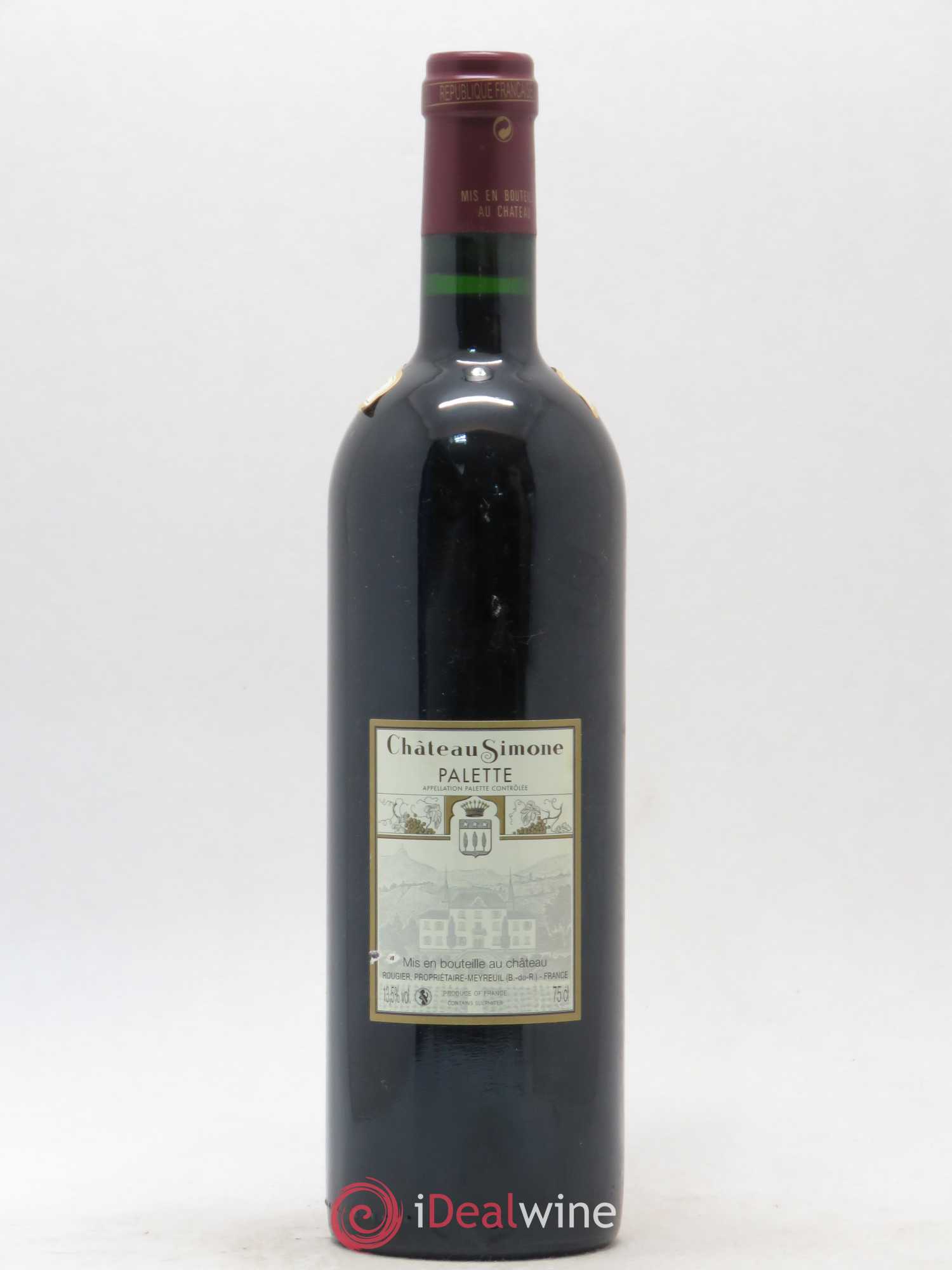 Palette Château Simone Famille Rougier 2009 - Lot de 1 bouteille - 1