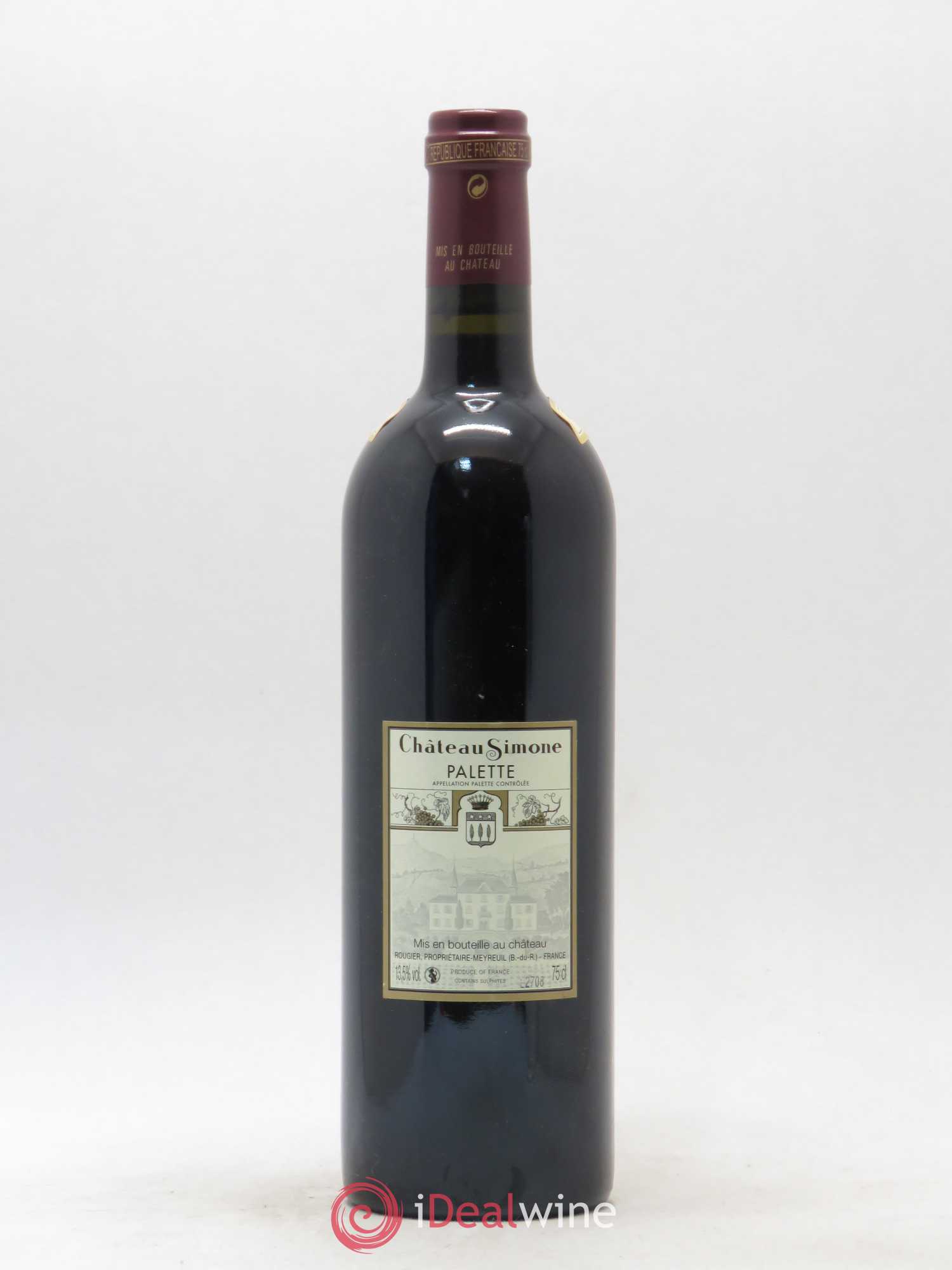 Palette Château Simone Famille Rougier 2010 - Lot de 1 bouteille - 1