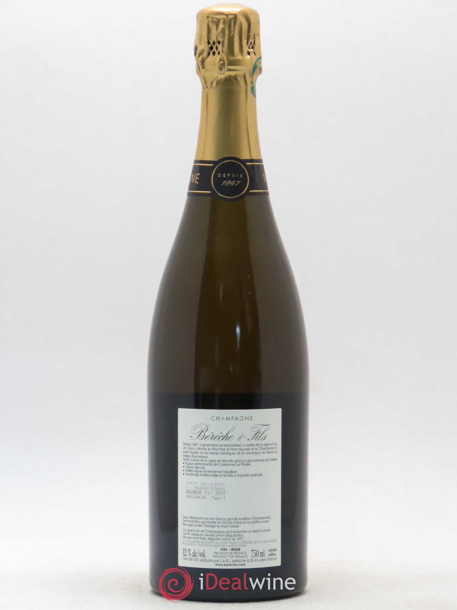 Brut Réserve Bérêche et Fils - Lot de 1 bouteille - 1