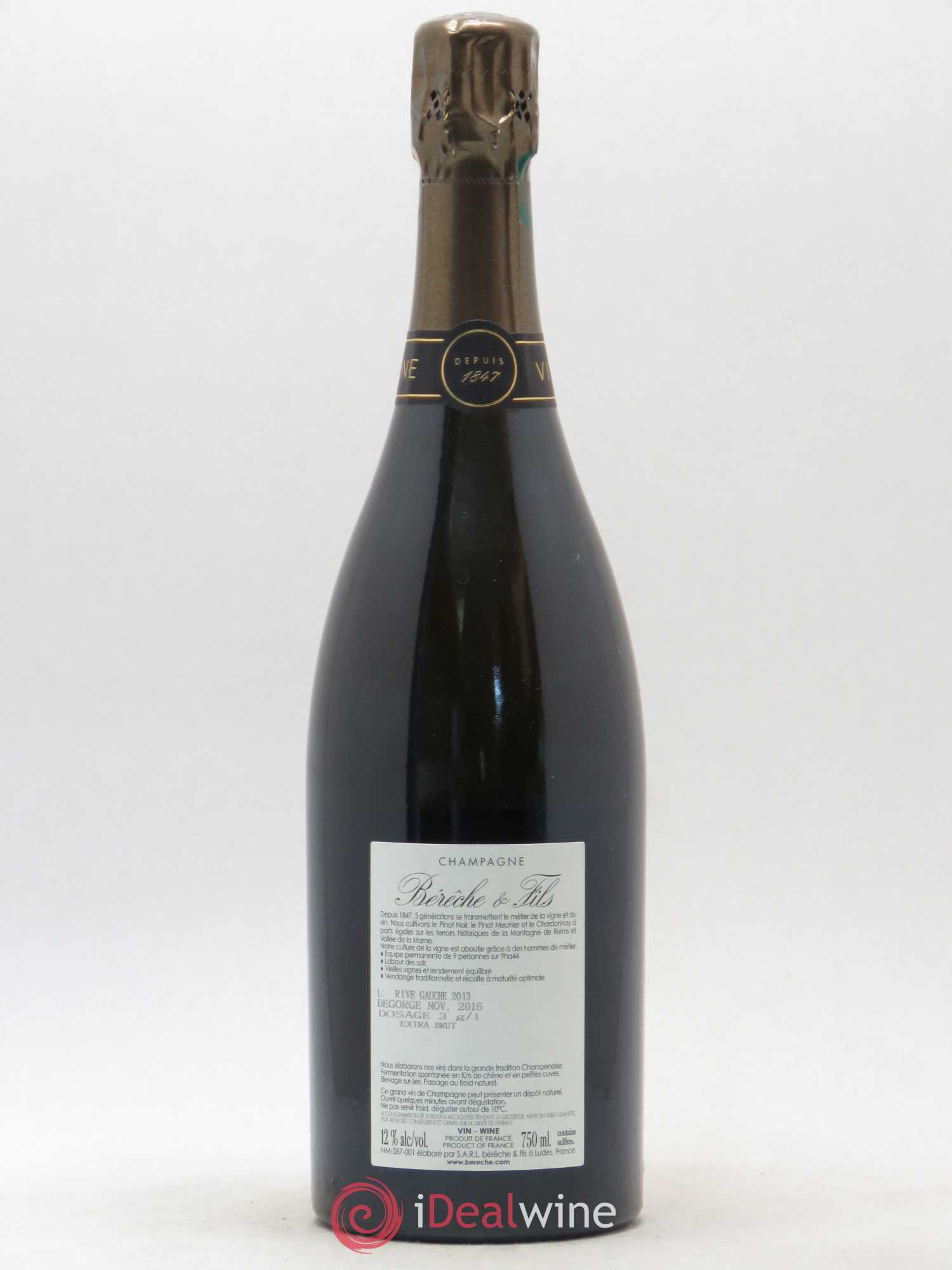 Rive Gauche Extra-Brut Bérêche et Fils 2013 - Lot de 1 bouteille - 1