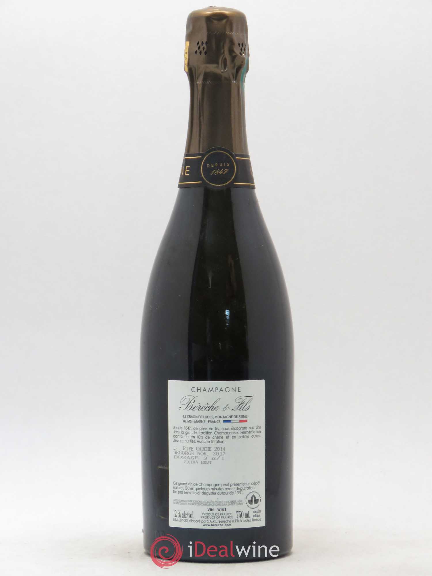 Rive Gauche Extra-Brut Bérêche et Fils 2014 - Lot de 1 bouteille - 1