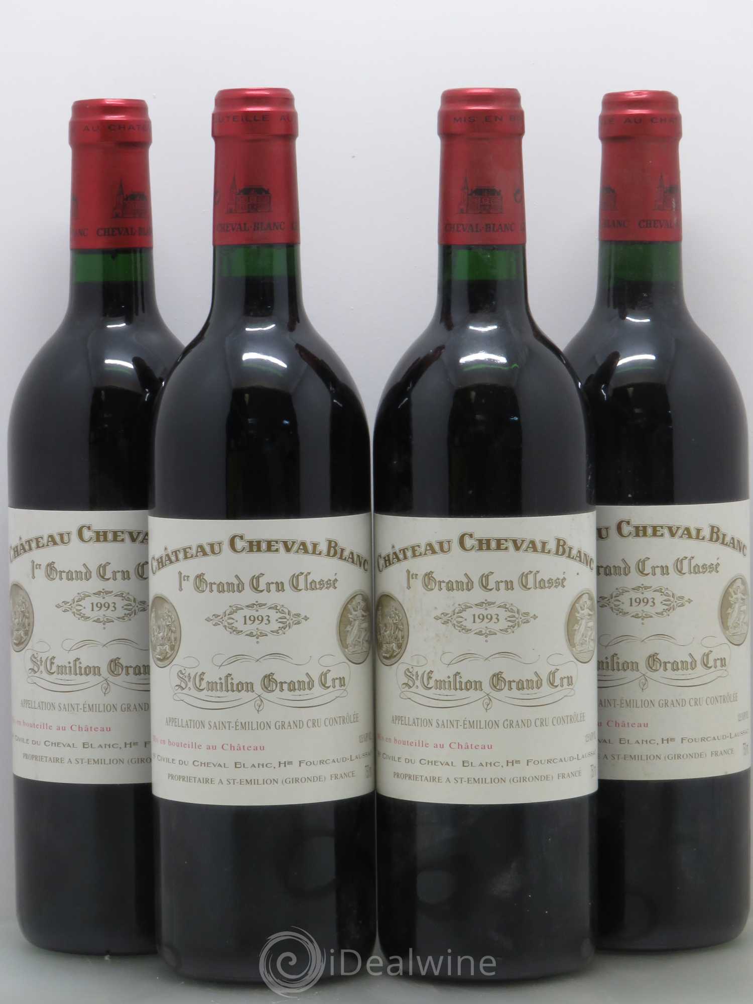 Château Cheval Blanc 1er Grand Cru Classé A 1993 - Lot de 4 bouteilles - 0