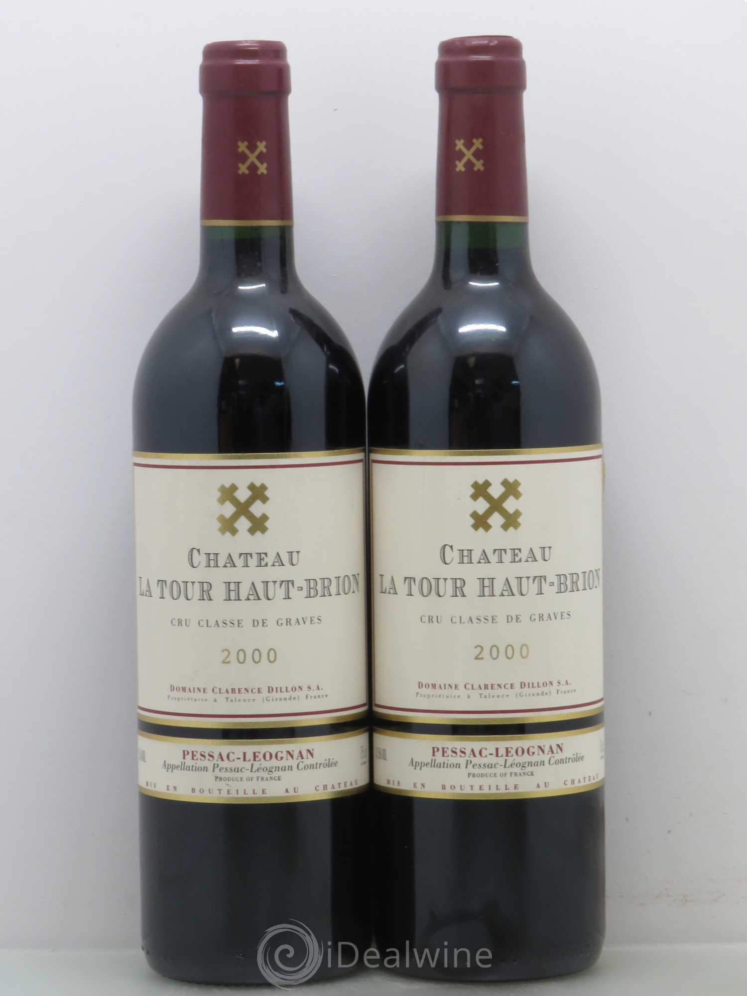 Château la Tour Haut-Brion Cru Classé de Graves 2000 - Lot de 2 bouteilles - 0