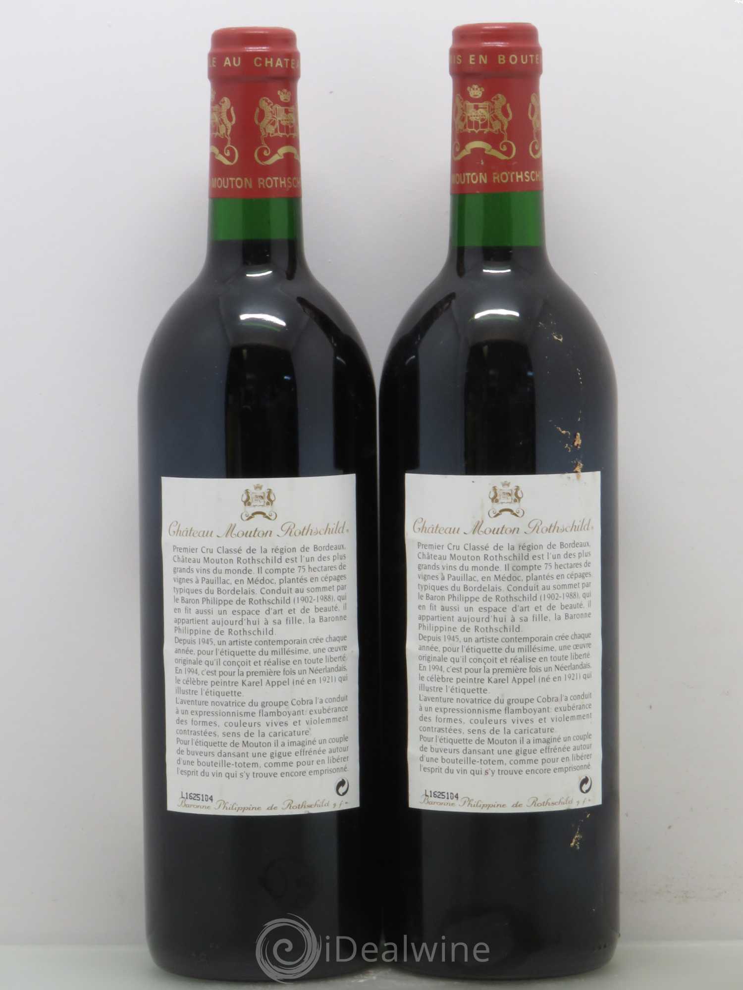 Château Mouton Rothschild 1er Grand Cru Classé 1994 - Lot de 2 bouteilles - 1