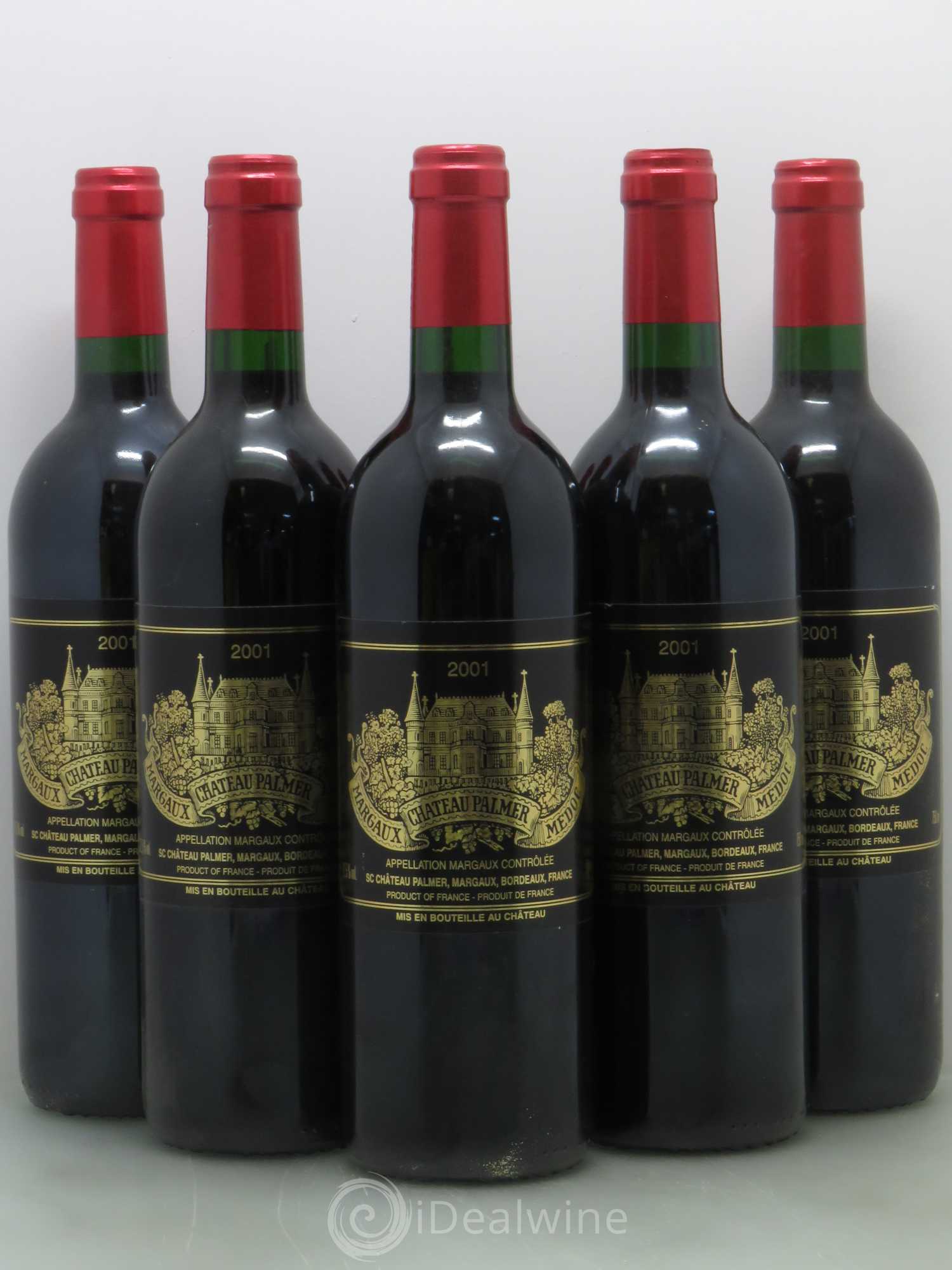 Château Palmer 3ème Grand Cru Classé 2001 - Lot de 5 bouteilles - 0