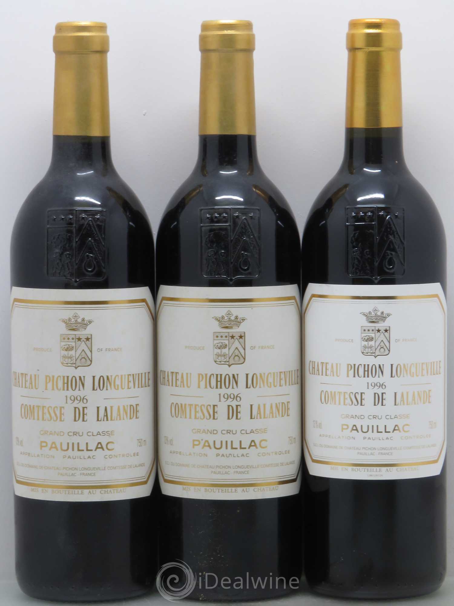 Château Pichon Longueville Comtesse de Lalande 2ème Grand Cru Classé 1996 - Lot de 3 bouteilles - 0