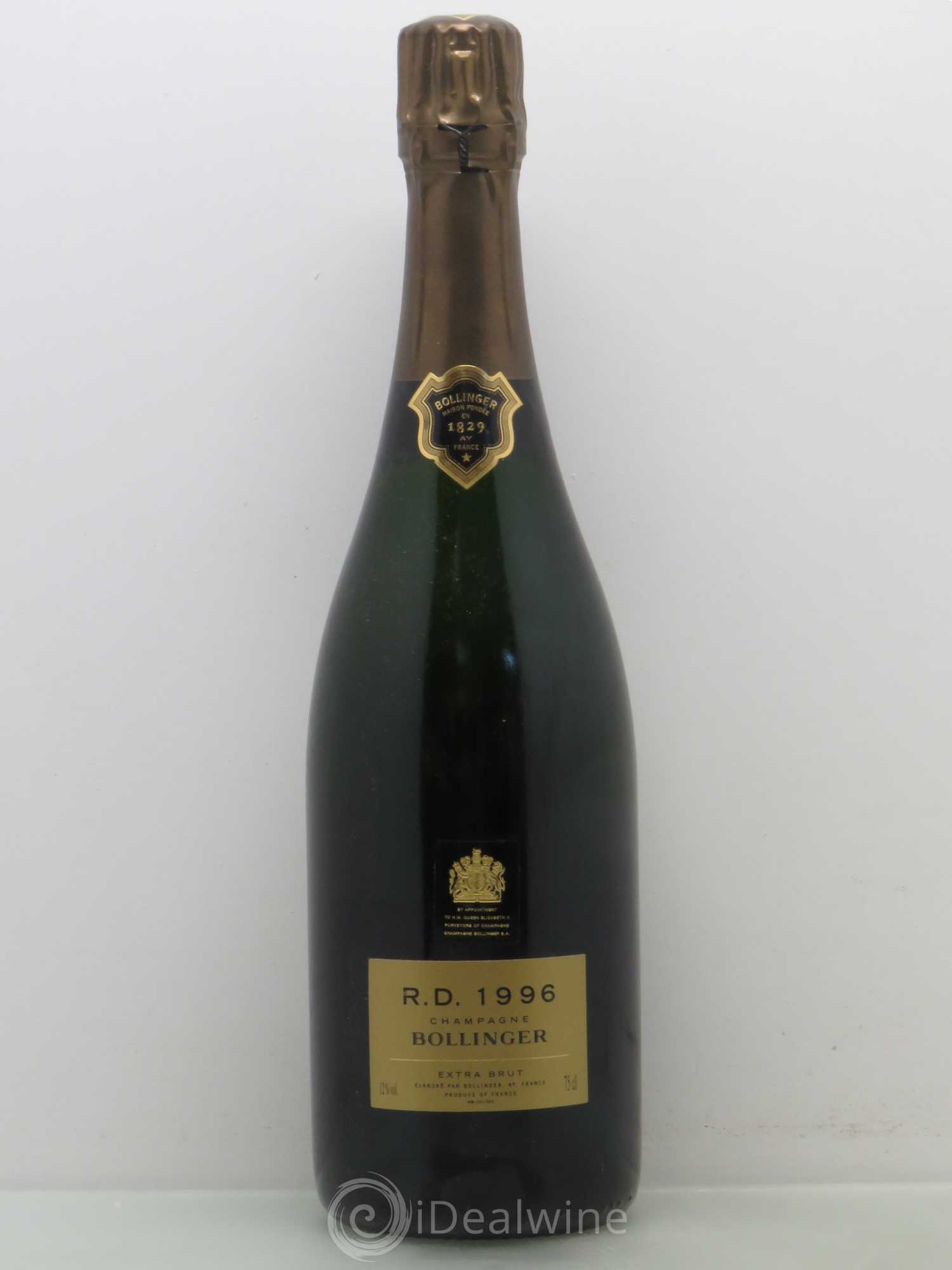 R.D. Extra-Brut Bollinger 1996 - Lot de 1 bouteille - 0