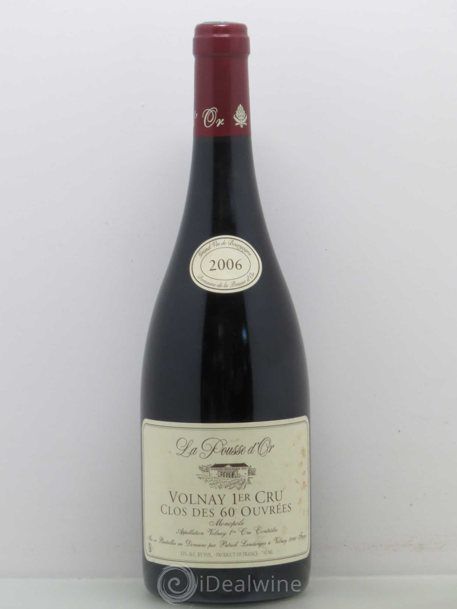 Volnay 1er Cru Clos des 60 ouvrées La Pousse d'Or (Domaine de) 2006 - Lot de 1 bouteille - 0