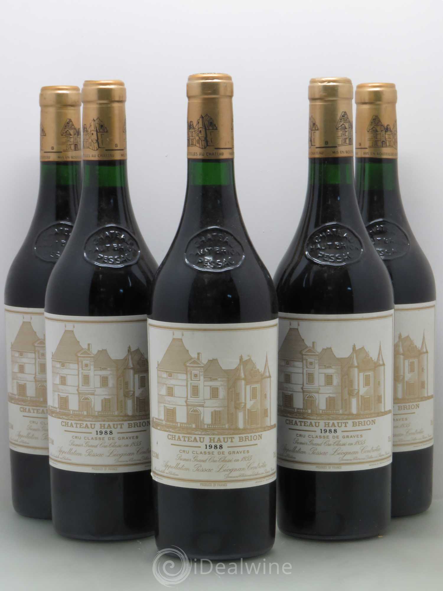 Château Haut Brion 1er Grand Cru Classé 1988 - Lot de 5 bouteilles - 0
