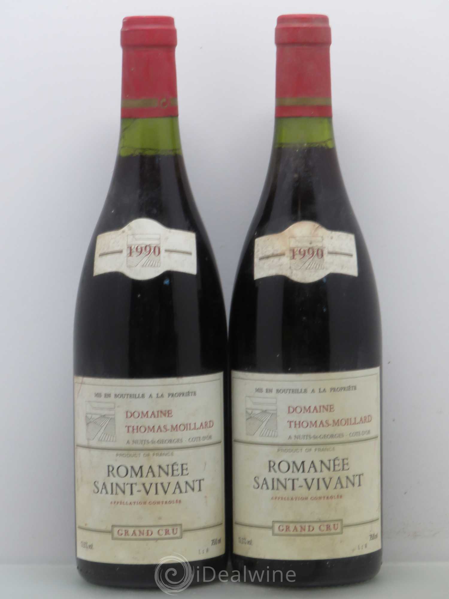Romanée-Saint-Vivant Grand Cru Thomas Moillard 1990 - Lot de 2 bouteilles - 0