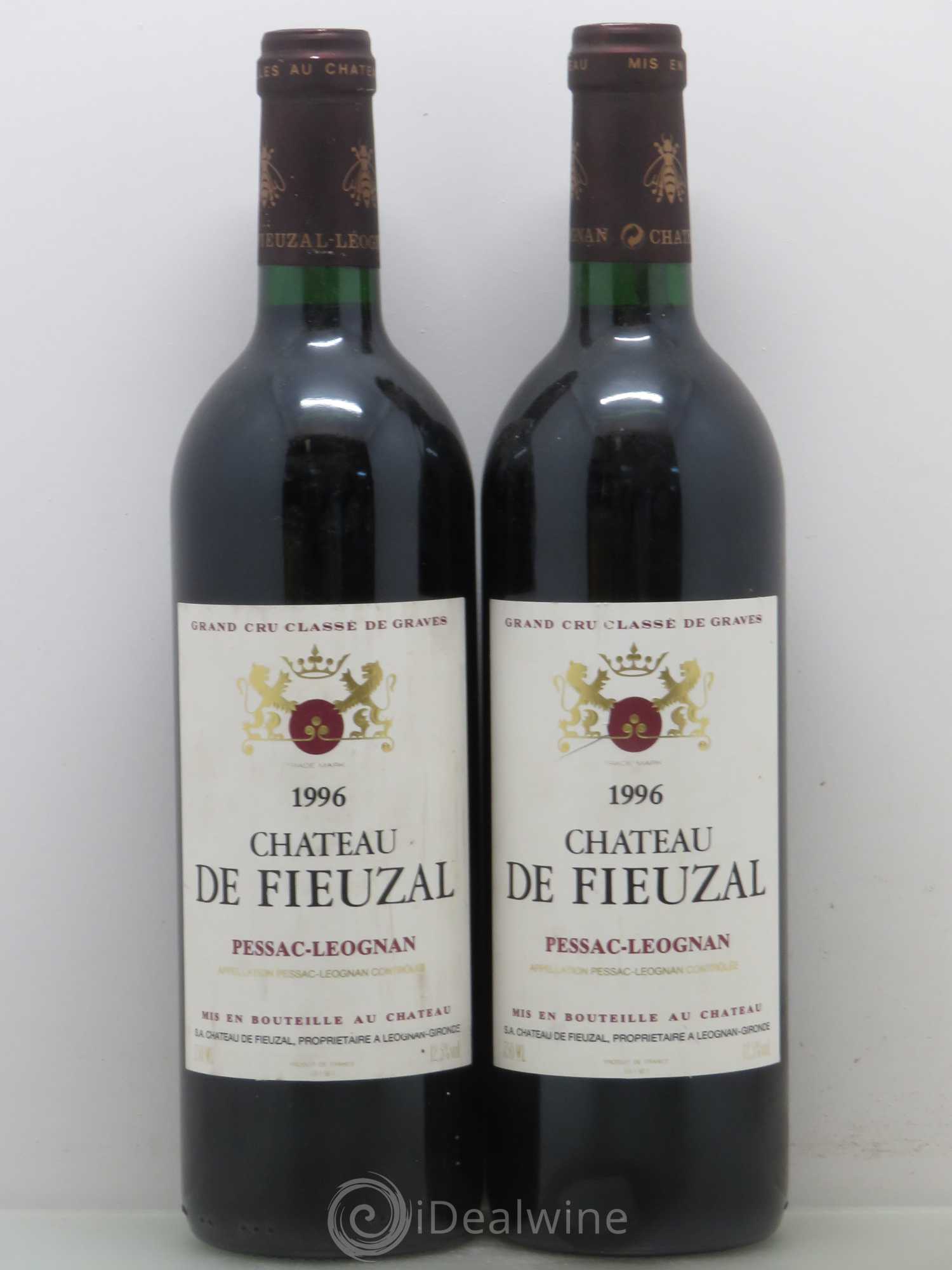 Château de Fieuzal Cru Classé de Graves 1996 - Lot de 2 bouteilles - 0