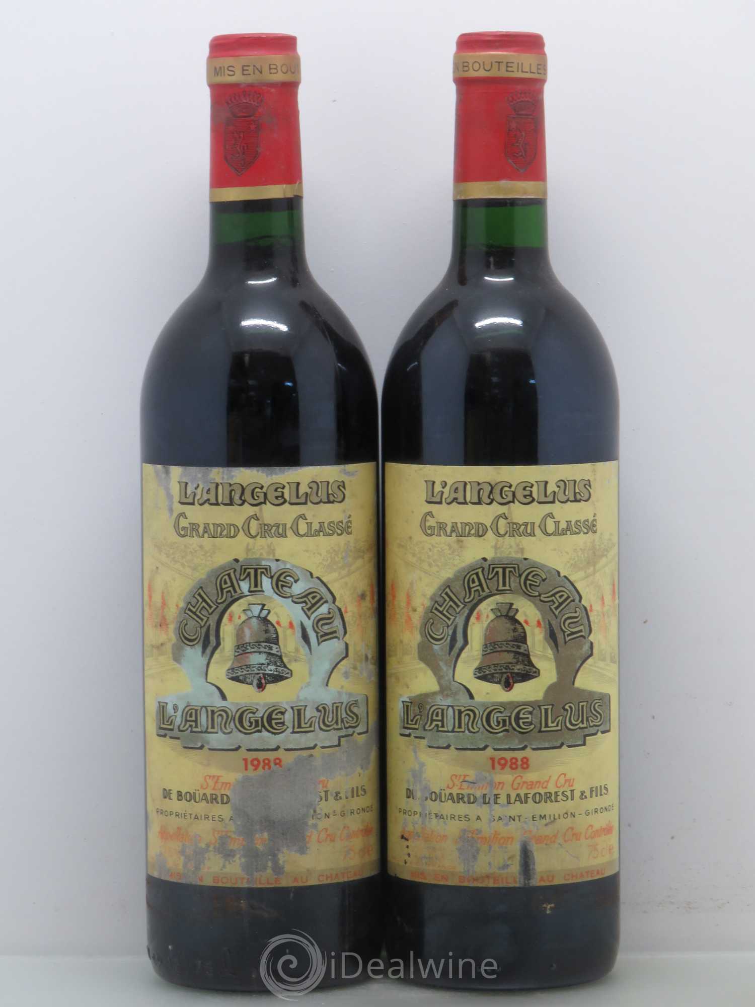 Château Angélus 1er Grand Cru Classé A 1988 - Lot de 2 bouteilles - 0