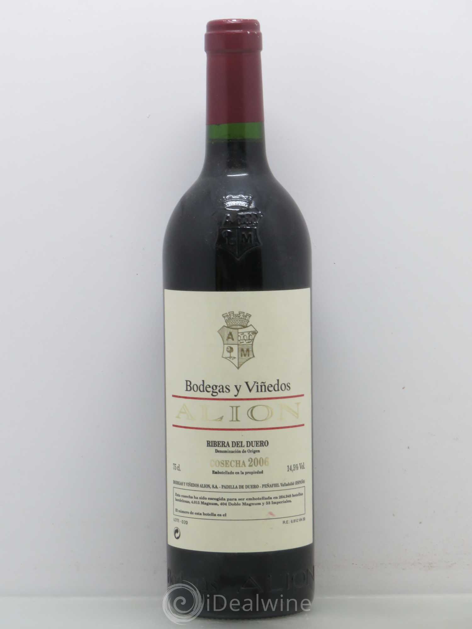 Ribera Del Duero DO Vega Sicilia Alion Famille Alvarez 2006 - Lot de 1 bouteille - 0