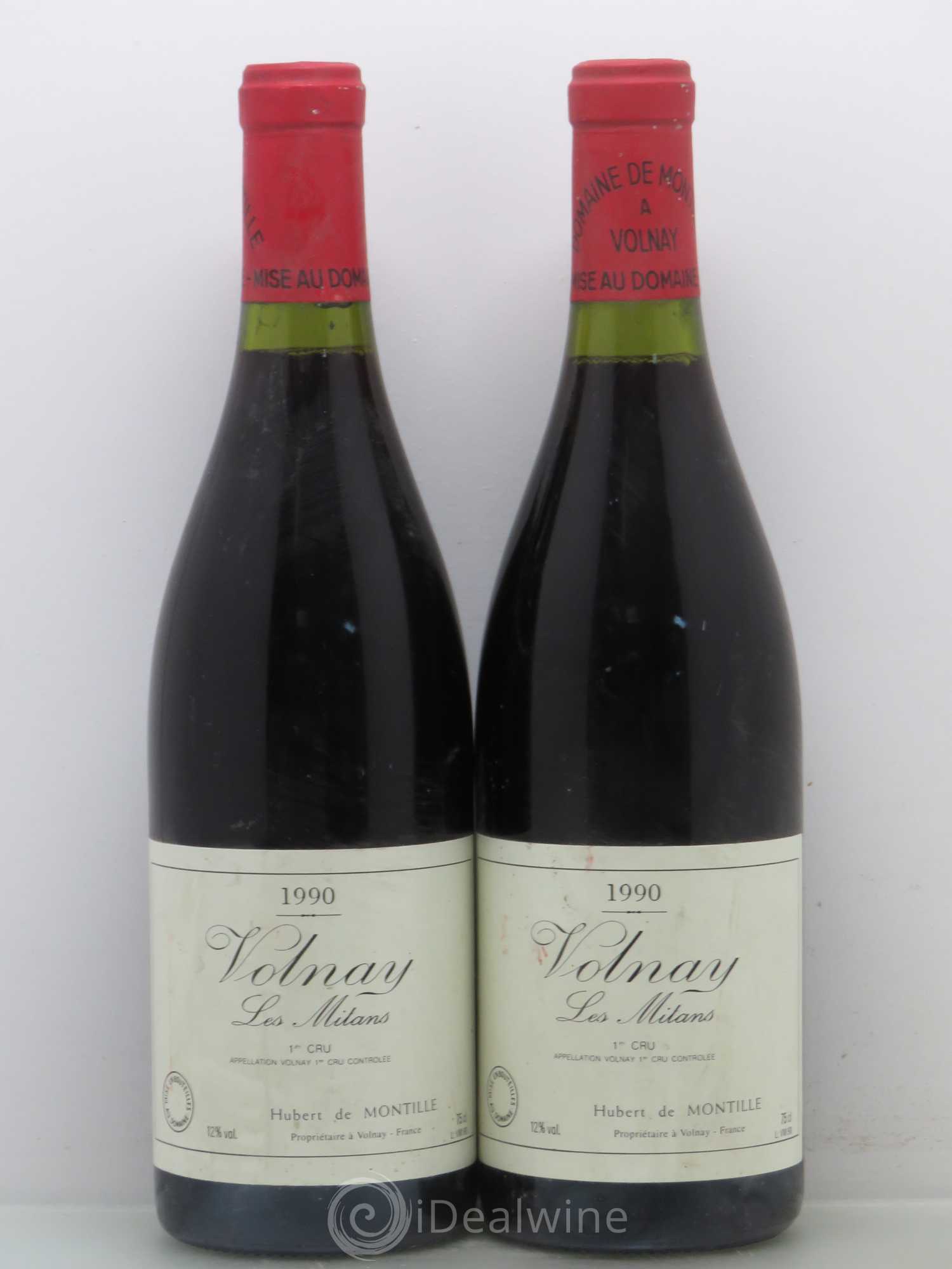 Volnay 1er Cru Les Mitans De Montille (Domaine) 1990 - Lot de 2 bouteilles - 0