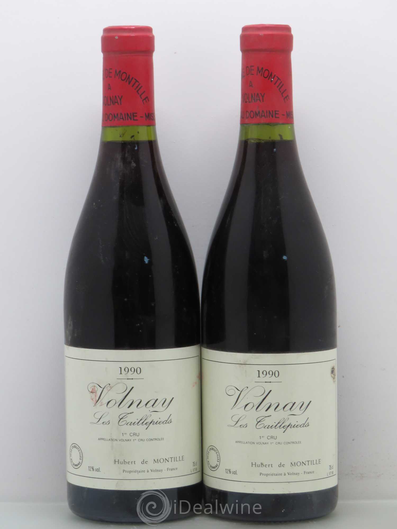 Volnay 1er Cru Les Taillepieds De Montille (Domaine) 1990 - Lot de 2 bouteilles - 0