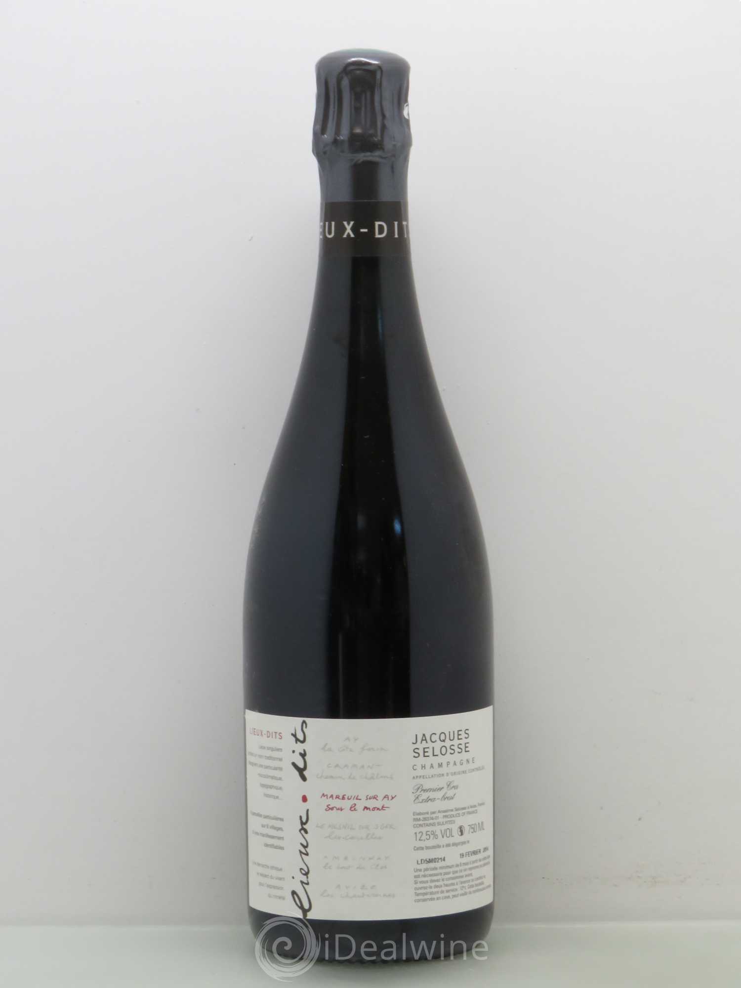 Mareuil sur Ay Sous le Mont Extra-Brut Jacques Selosse - Lot de 1 bouteille - 0