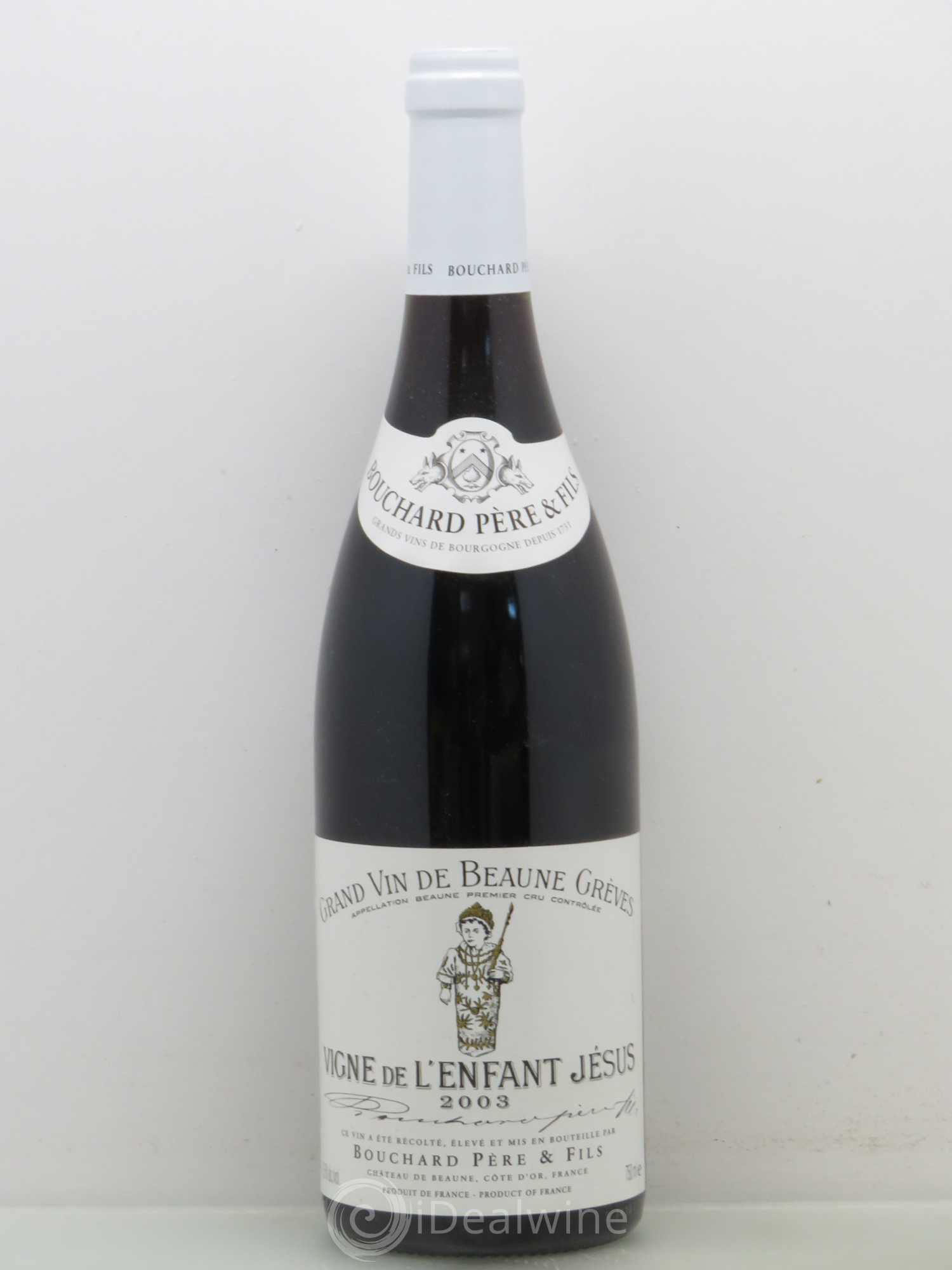 Beaune 1er Cru Grèves - Vigne de l'Enfant Jésus Bouchard Père & Fils 2003 - Lot de 1 bouteille - 0