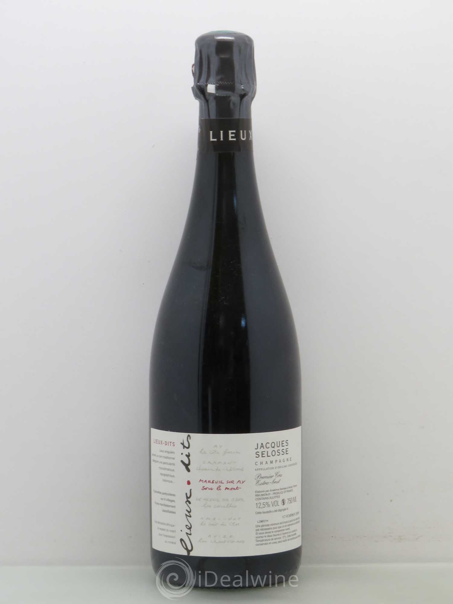 Mareuil sur Ay Sous le Mont Extra-Brut Jacques Selosse - Lot de 1 bouteille - 0