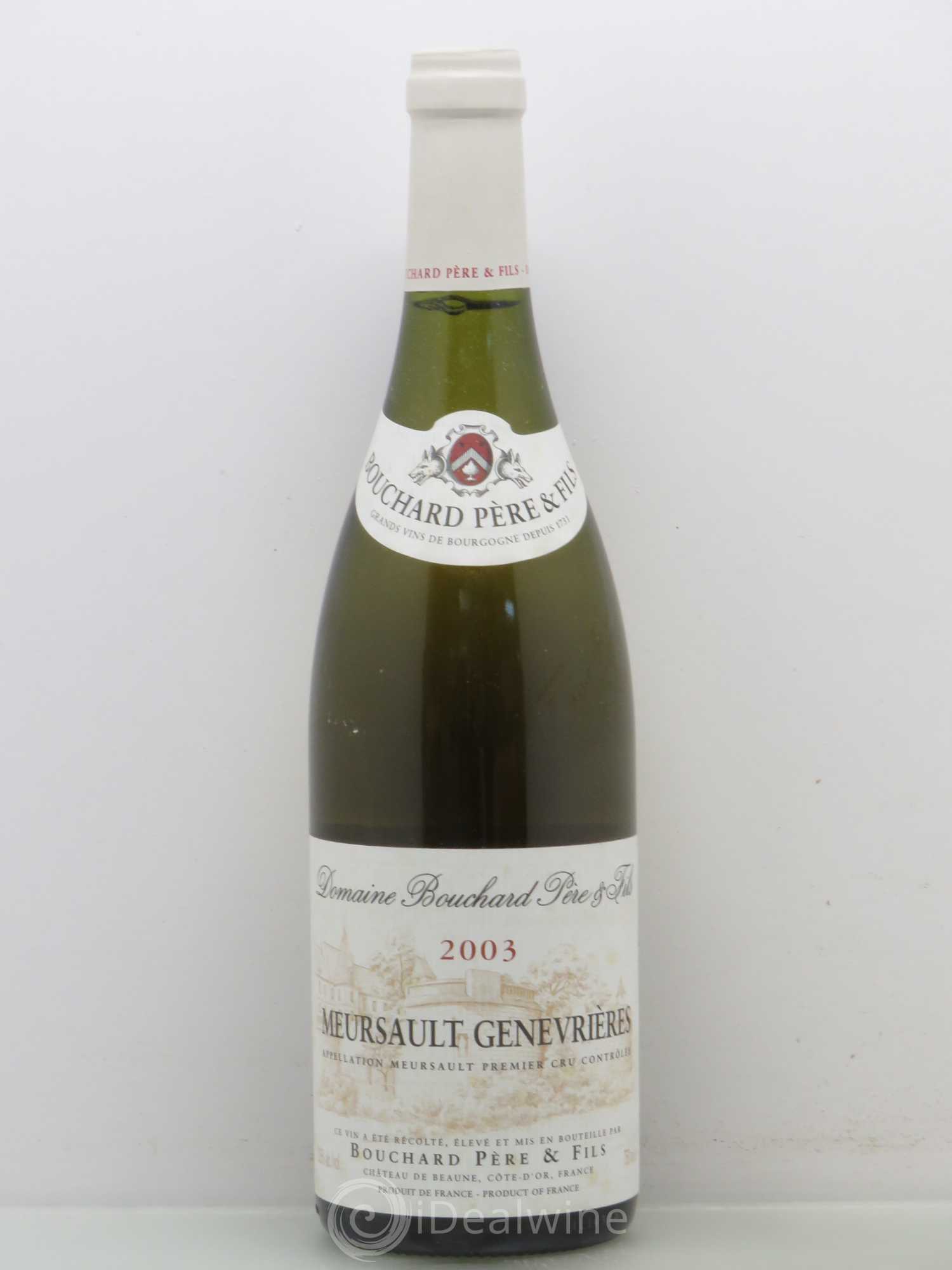 Meursault 1er Cru Genevrières Bouchard Père & Fils 2003 - Lot de 1 bouteille - 0