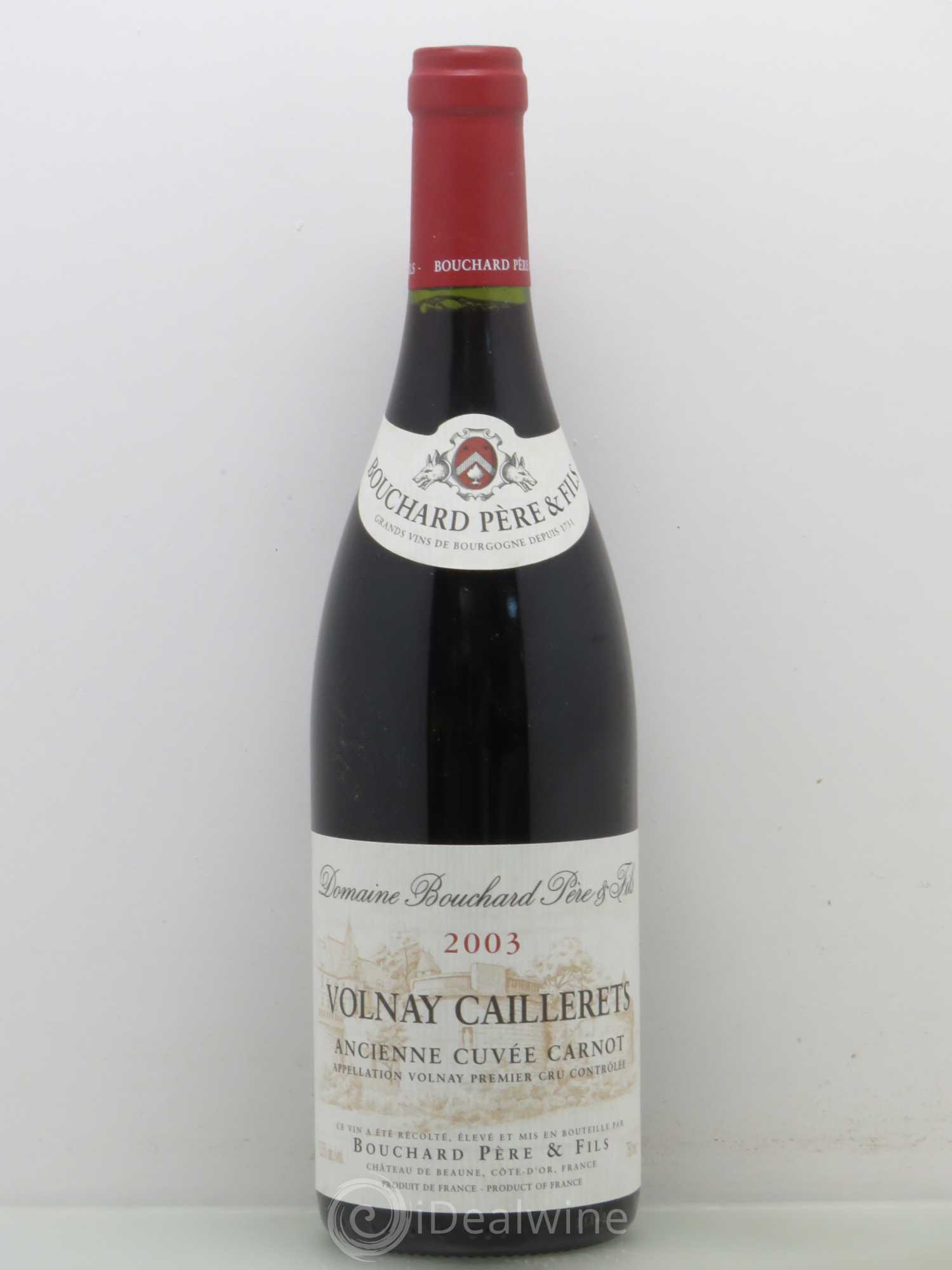 Volnay 1er Cru Caillerets - Ancienne Cuvée Carnot Bouchard Père & Fils 2003 - Lot de 1 bouteille - 0