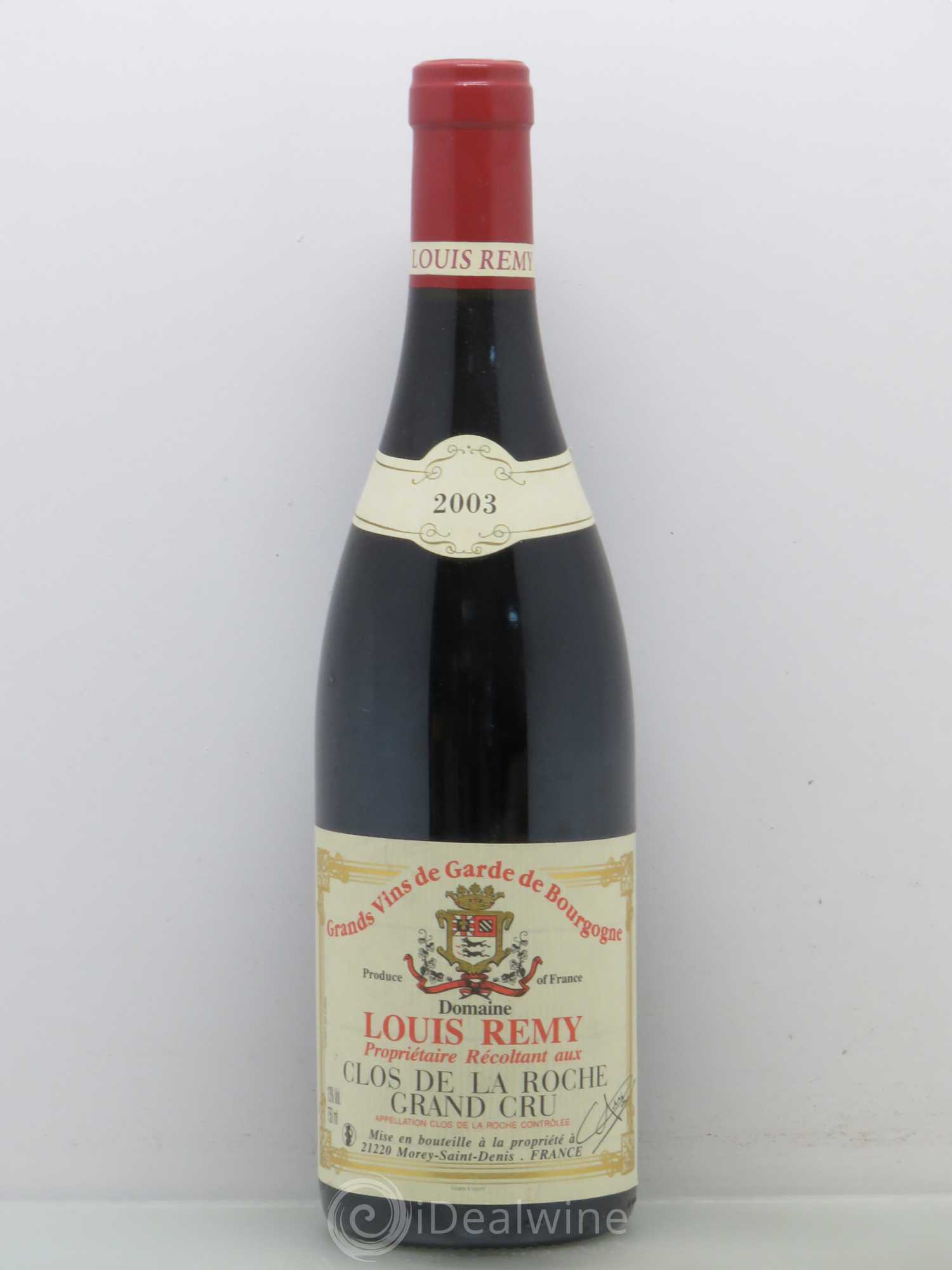 Clos de la Roche Grand Cru 2003 - Posten von 1 Flasche - 0