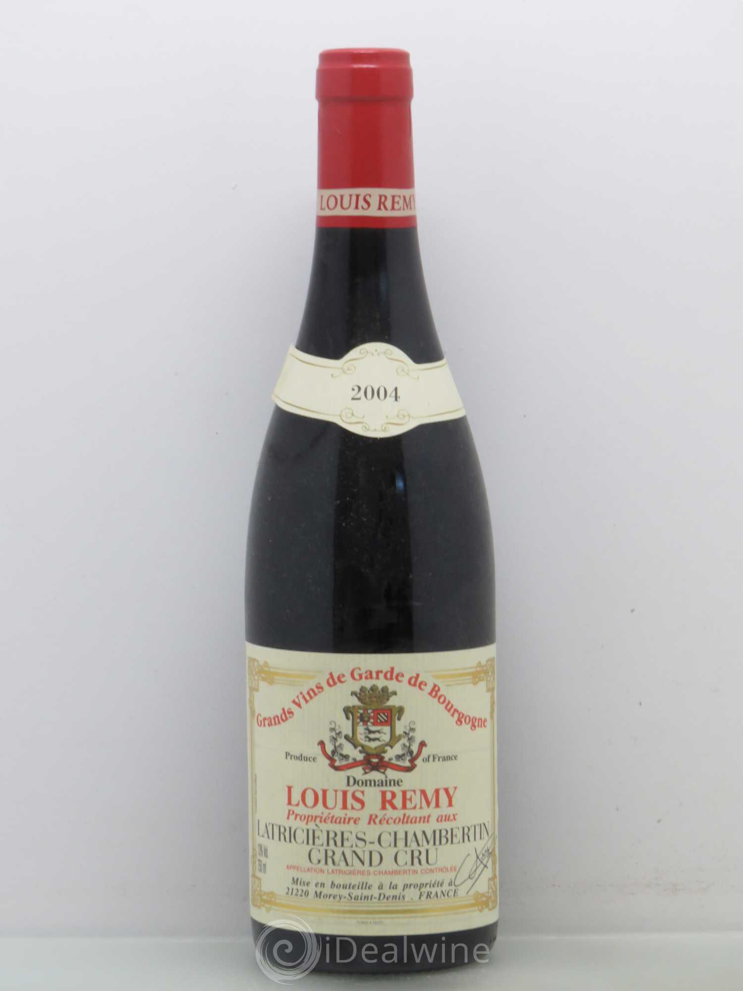 Latricières-Chambertin Grand Cru Domaine Louis Remy 2004 - Lot de 1 bouteille - 0