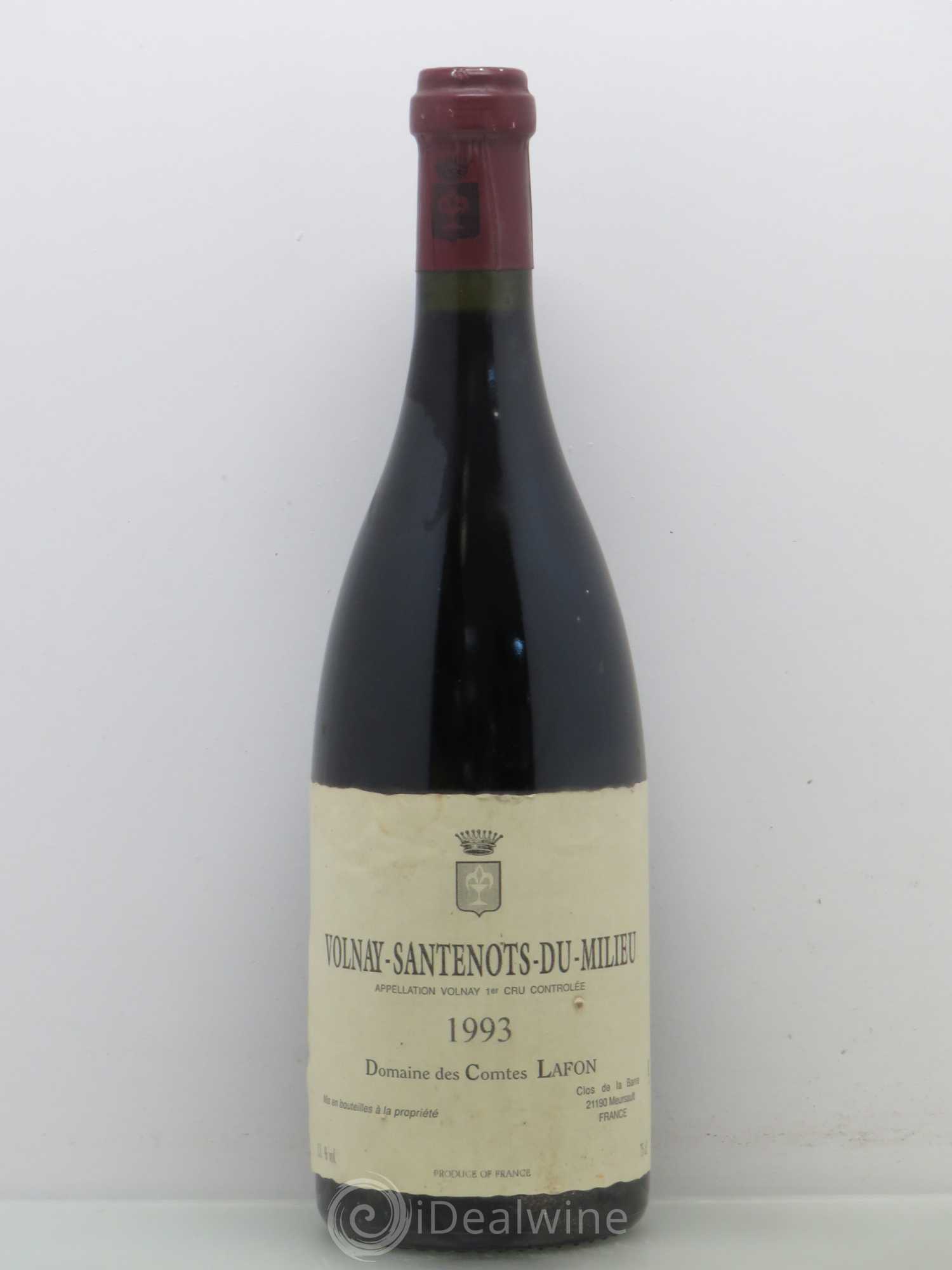 Volnay 1er Cru Santenots du Milieu Comtes Lafon (Domaine des) 1993 - Lot de 1 bouteille - 0