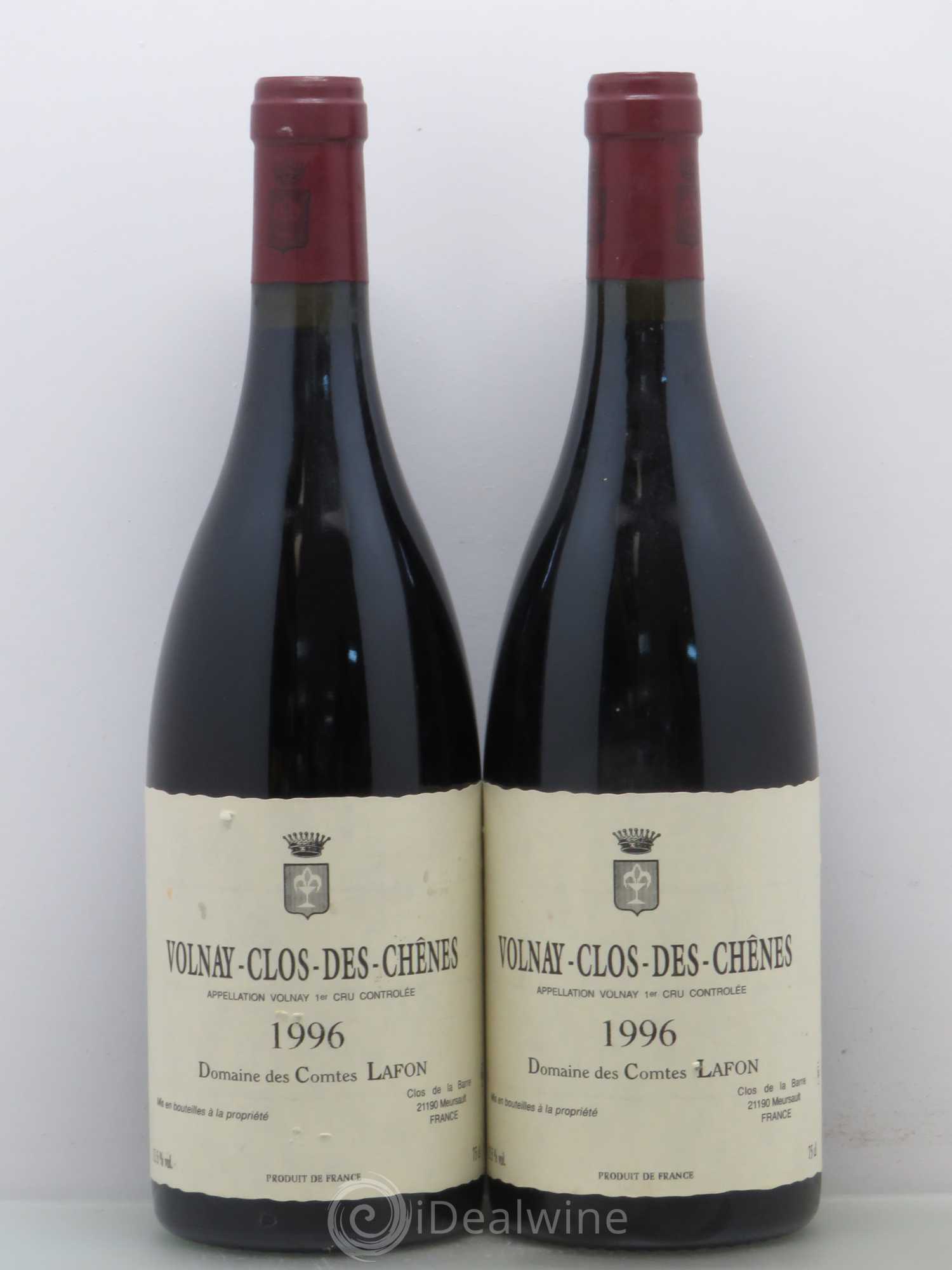 Volnay 1er Cru Clos des Chênes Comtes Lafon (Domaine des) 1996 - Lot de 2 bouteilles - 0