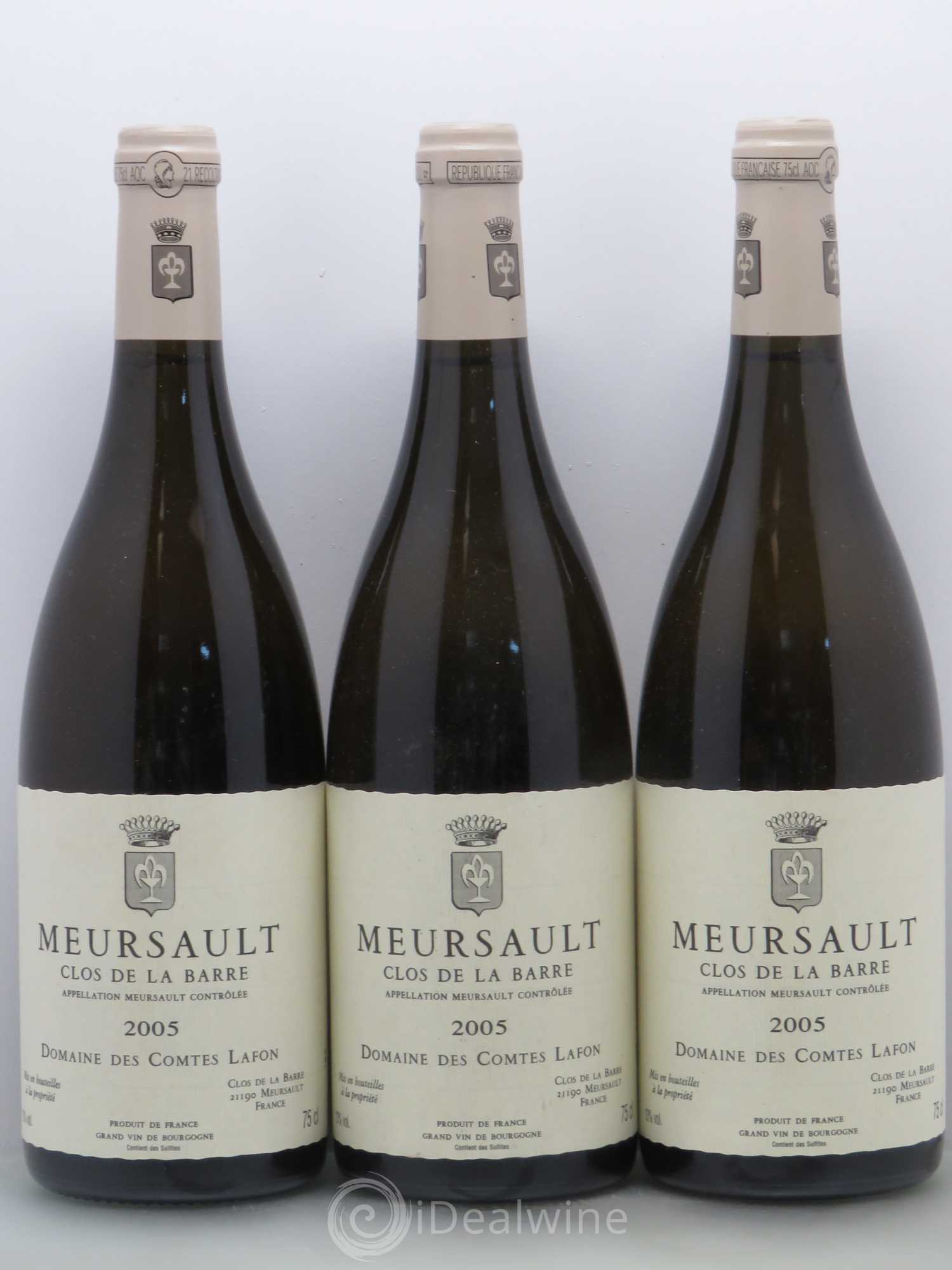 Meursault Clos de la Barre Comtes Lafon (Domaine des) 2005 - Lot de 3 bouteilles - 0
