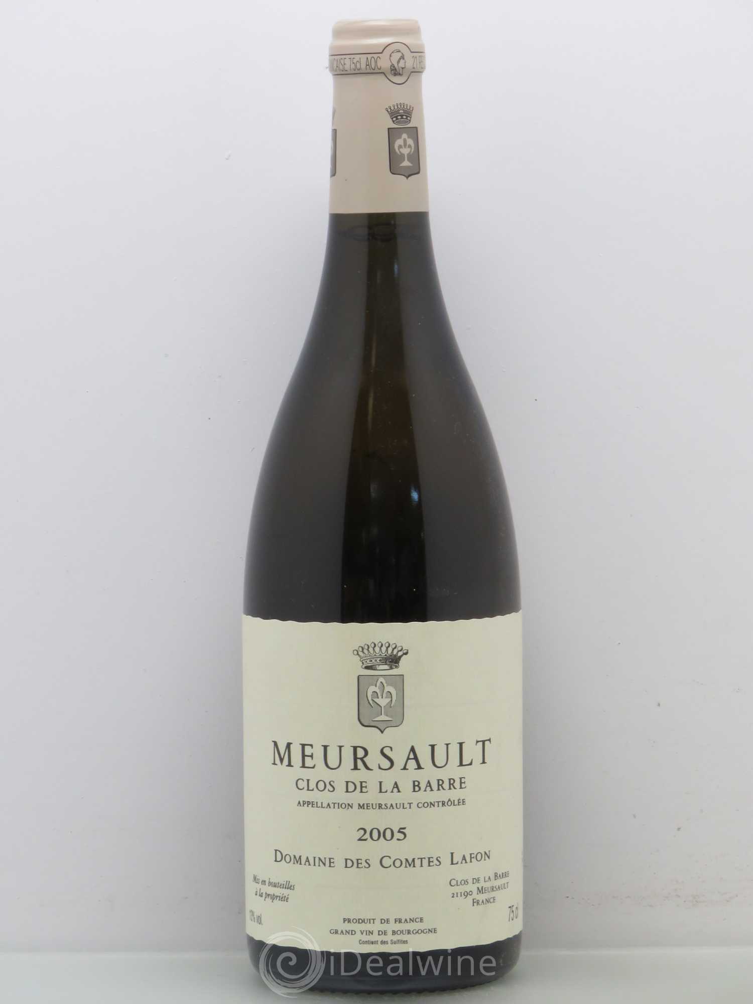 Meursault Clos de la Barre Comtes Lafon (Domaine des) 2005 - Lot de 1 bouteille - 0